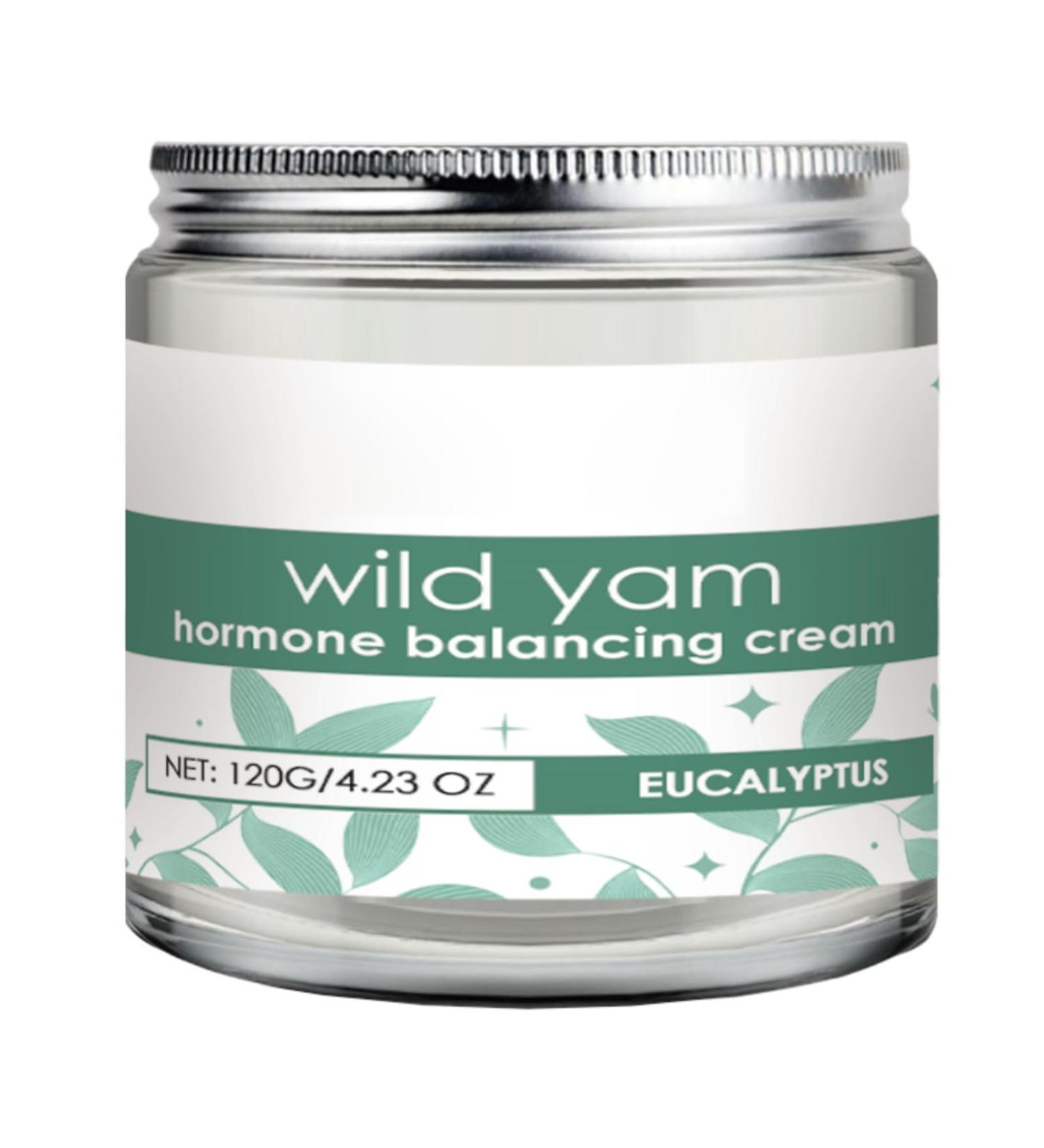 Wild Yam Cream for Hormone Balance Eucalyptus Scented Organic Wild Yam Root Extract 120g Jar Natural Hormone Balancing Cream Soothing and Nourishing for Women - Buy Online on GoSupps.com