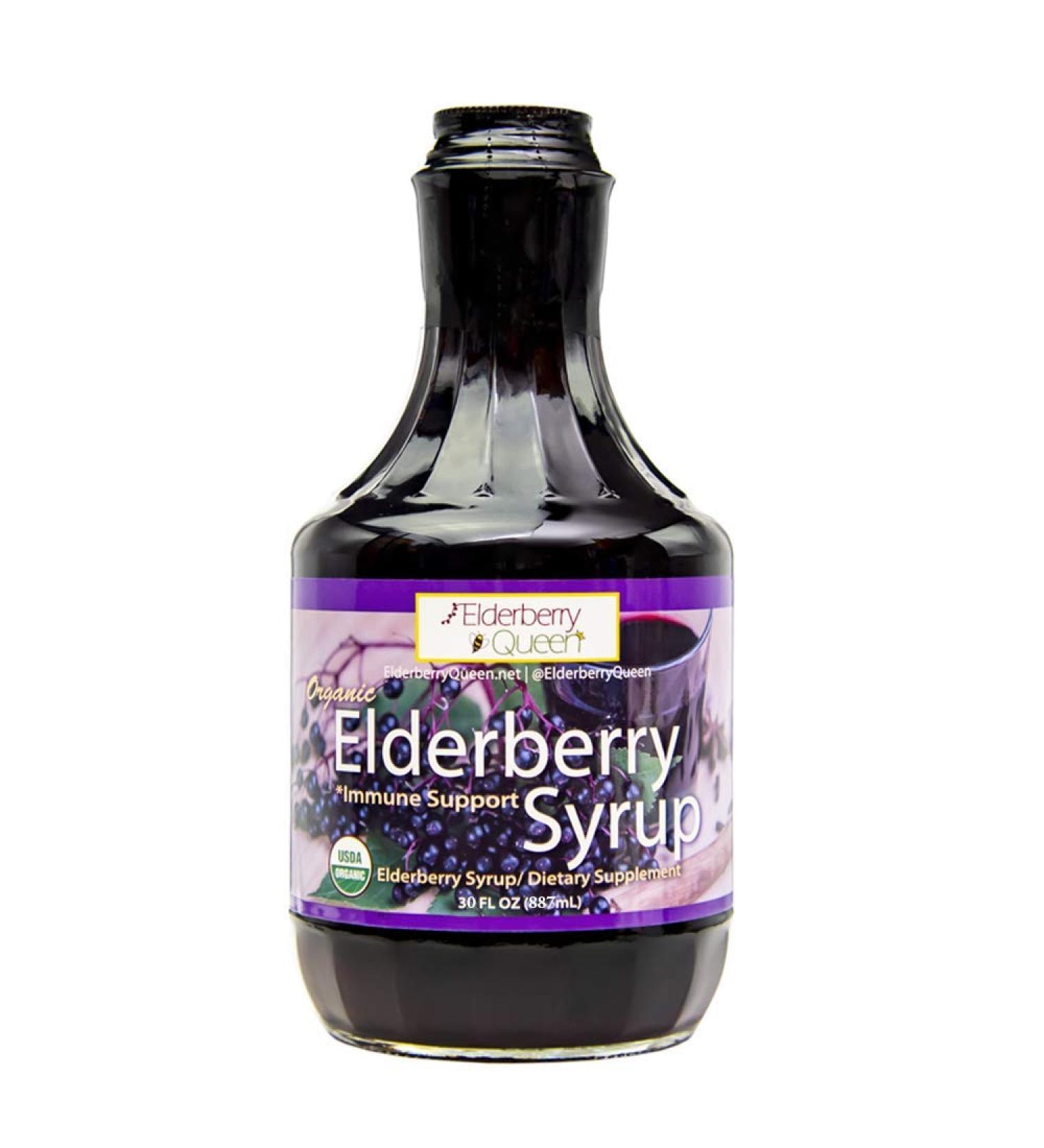 Organic Elderberry Liquid Supplement 30 oz - Pure Natural Immune Support Herbal - Elderberry Queen Sambucus Aronia Berry - Certified Organic - 30 Fl Oz - Buy Online on GoSupps.com