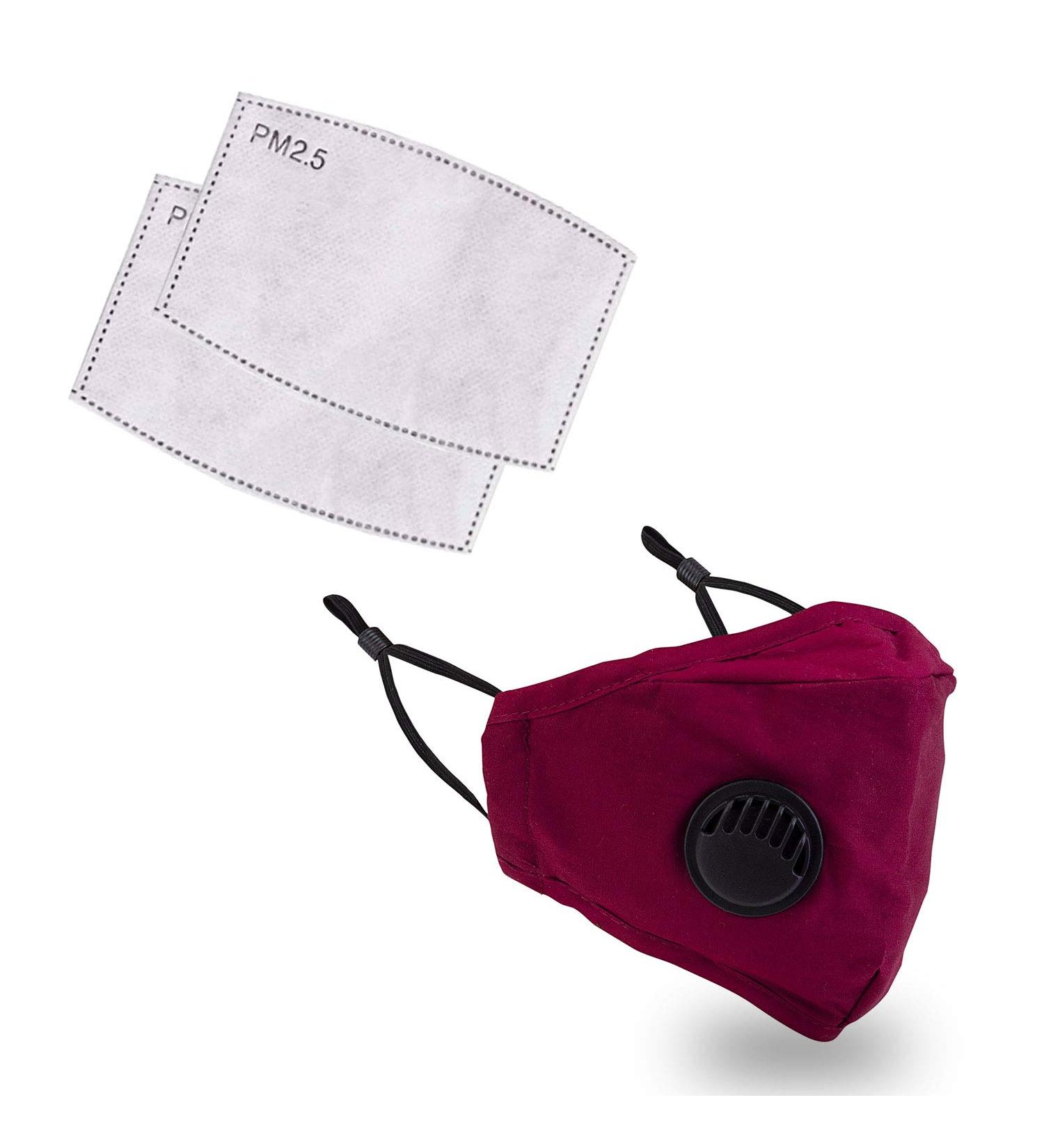Washable Face Mask with Filter(Red) Reusable Face Mask with Activated Carbon Filter Breathable Face Mask all-round Protection from Pollution Cotton Face Covering - Buy Online on GoSupps.com