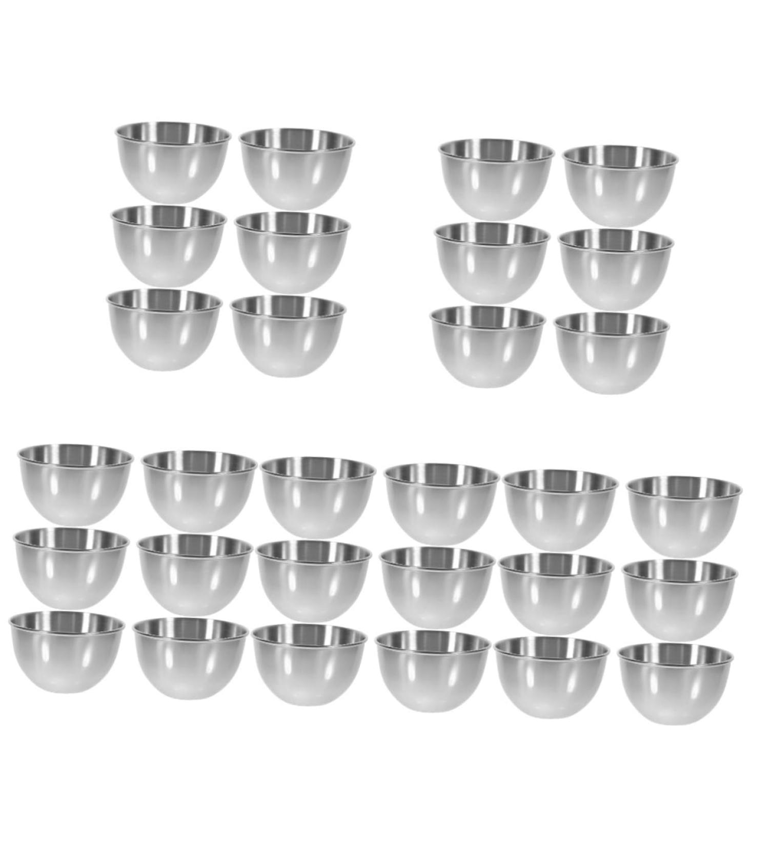 ABOOFAN 30 Pcs Stainless Steel Saucer Sauce Containers Tomato Sauce Small Bowls Tomato Paste Ketchup I Am Willow Dipping Cups Seasoning Dish Small Container Salad Dressing Travel - Buy Online on GoSupps.com