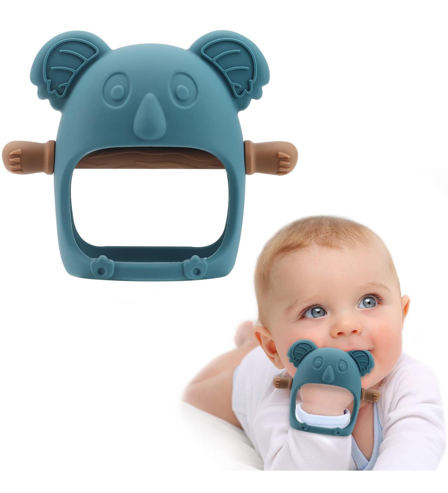 Buy Koala Baby Teether Ring | Silicone Pacifier & Bite Ring Set for 3-Month-Olds | Blue Baby Toys | International Shipping - Buy Online on GoSupps.com
