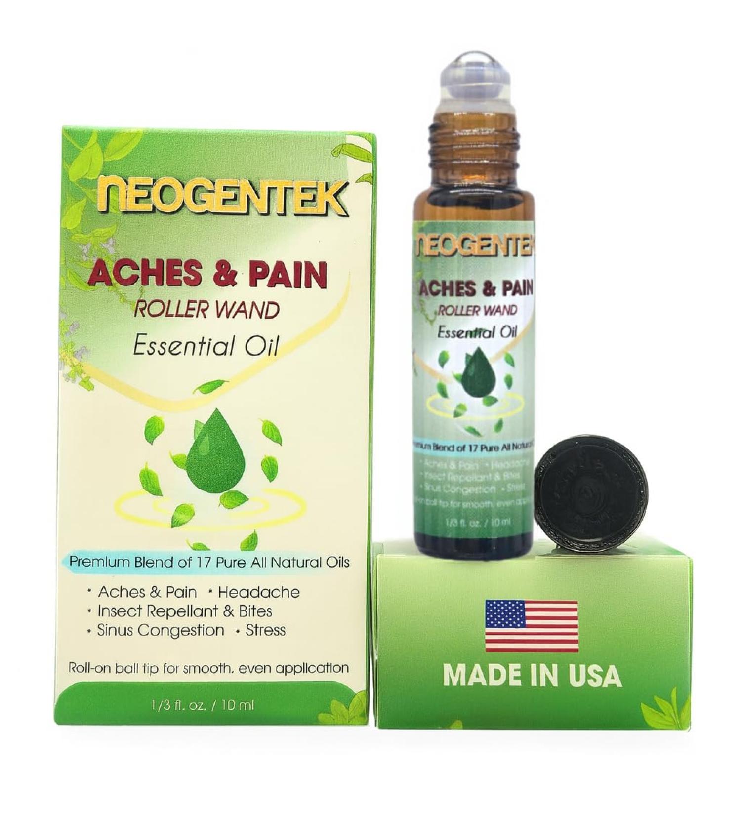 Aches & Pains Essential Oil Blend | Crafted from 17 Pure Botanical Oils | Made in USA | Natural Comfort & Relaxation Aromatherapy Roll-On for Muscles & Joints, Headache 10ml (Aches & Pains) - Buy Online on GoSupps.com