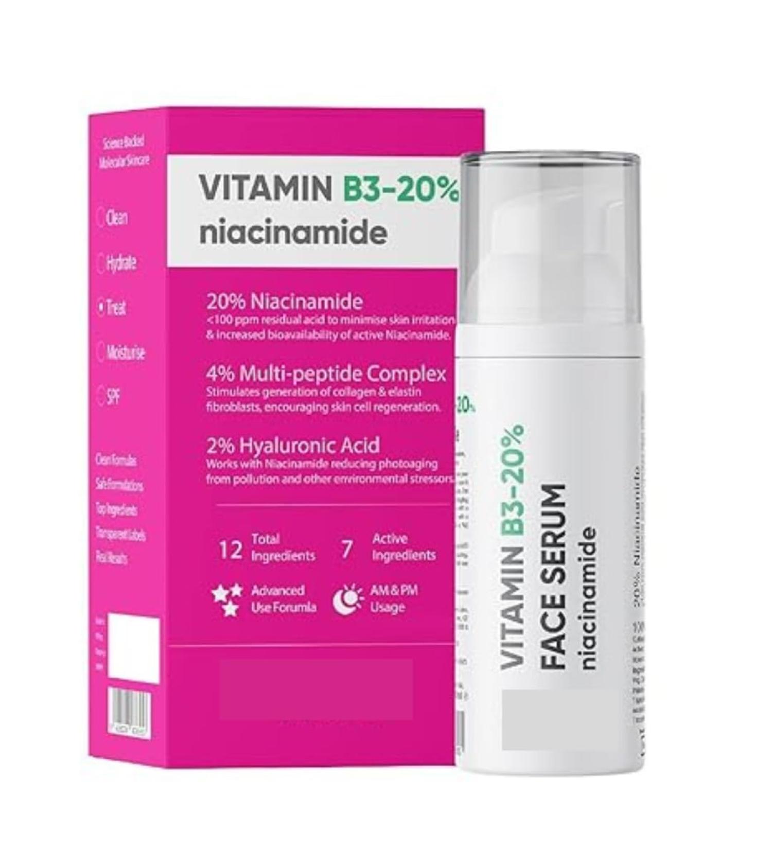 1Pack C.os.I Q vitamin b3 face serum 1.01 Fl Oz(30ml) | 20% Niacinamide with Hyaluronic Acid