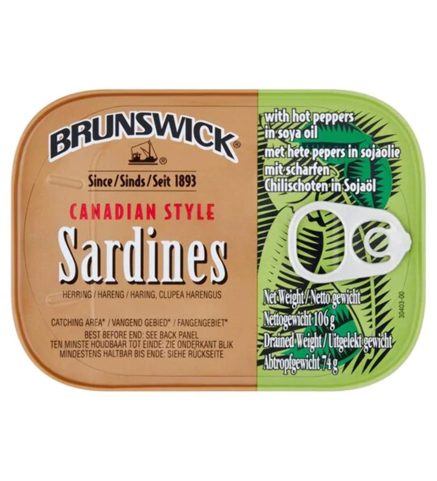 MASBrunswick Sardines With Hot Peppers 106g-Fd