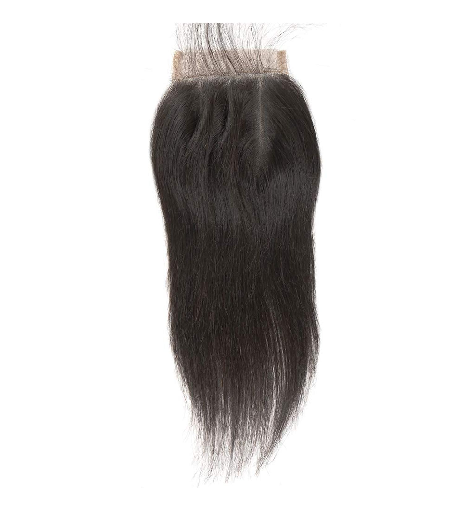 Blisshair 4x4 Lace Closure - 3 Part Straight Brazilian Virgin Remy Hair Extension with Baby Hair | 12 Inch Shipping Worldwide - Buy Online on GoSupps.com