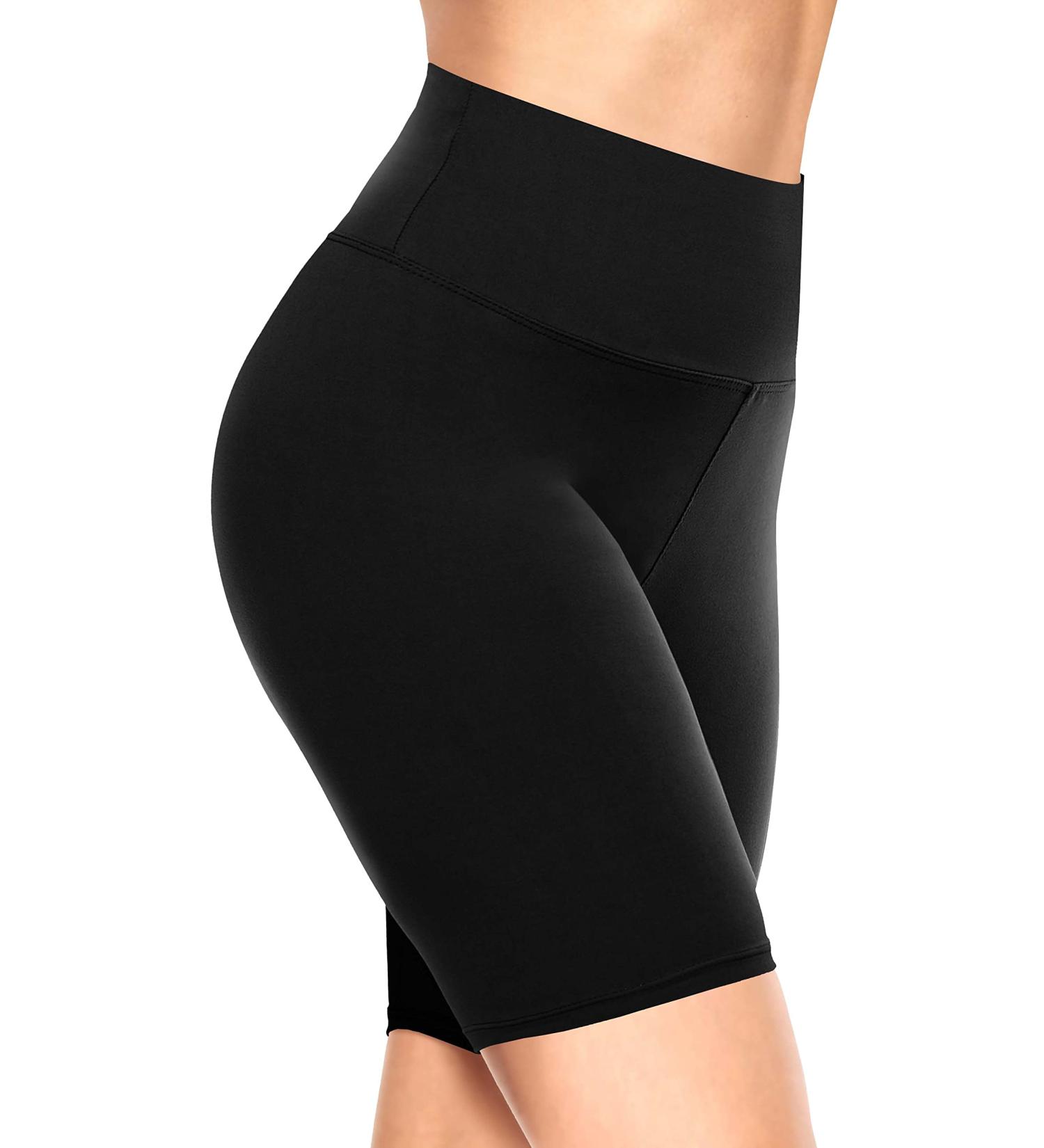 TNNZEET Women's High Waist Cycling Shorts - Opaque Yoga & Gym Shorts | Comfortable & Stylish Sports Pants in Black - Buy Online on GoSupps.com