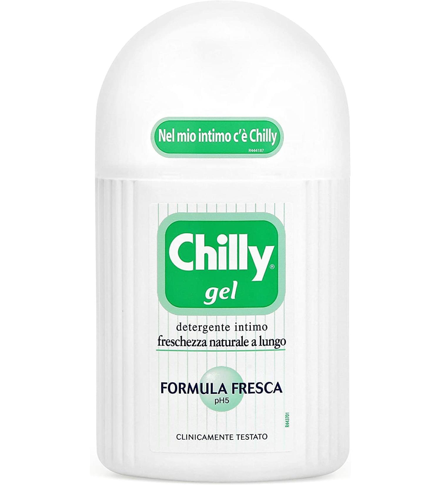 Buy 12x Chilly Gel Intimate Cleaning Gel - Natural Menthol | pH 5 | 200ml + Italian Gourmet Polpa 400g | Clinically Tested Hygiene - Buy Online on GoSupps.com