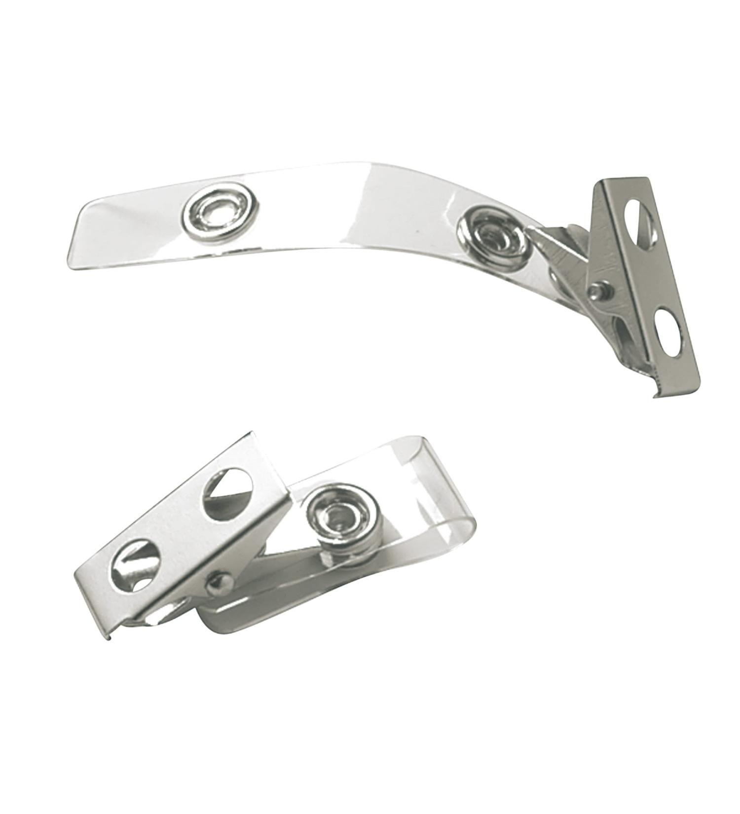 SICURIX Button ID Badge Strap Clips 25 Pack Clear - Pack of 4 (68010) - Convenient and Durable Badge Attachments - Buy Online on GoSupps.com