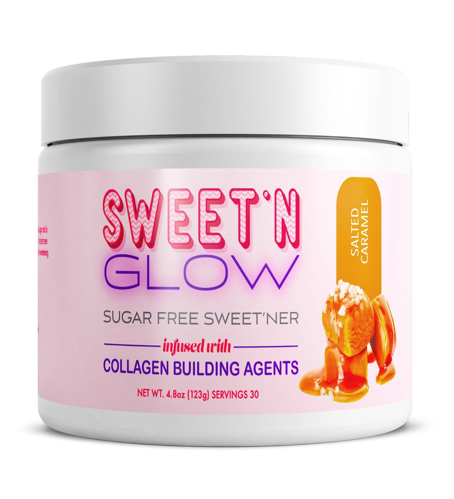 Project Ad Sweet' N Glow Zero Calorie Sugar Free Sweet'Ner with Collagen Building Agents (30 Servings Salted Carmel) Salted Caramel - Buy Online on GoSupps.com