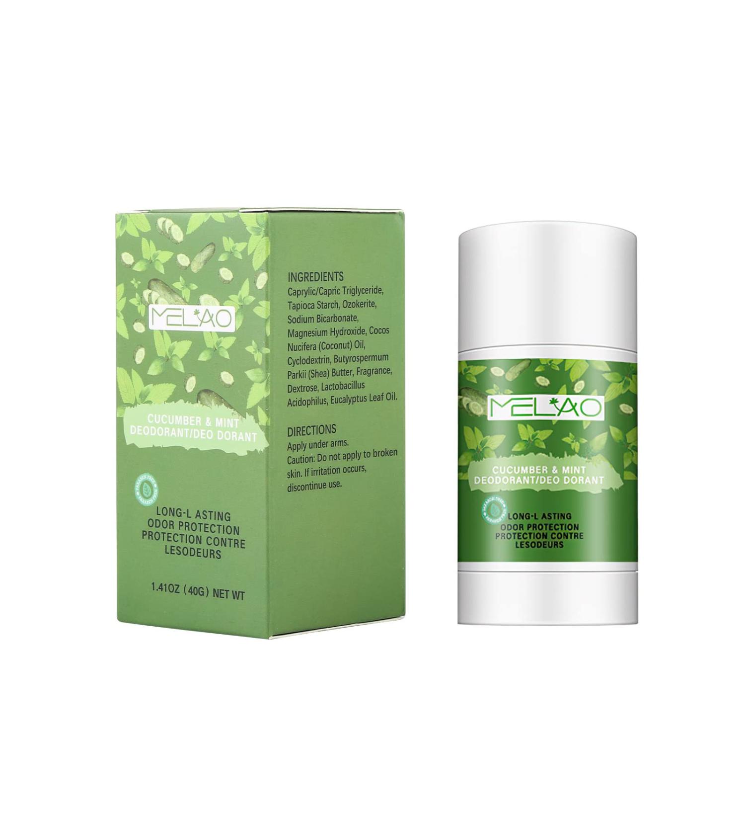 Natural Deodorant for Women Men Aluminum Free Body Deodorant Antiperspirant Deodorant Solid Stick Cream long lasting Odor Control Eliminate Relaxing Armpit Sweat (cucumber mint 40g) - Buy Online on GoSupps.com