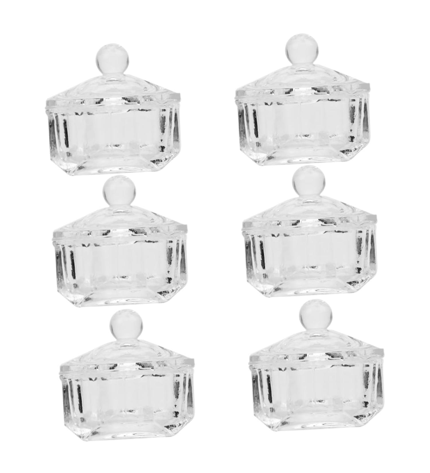 minkissy Nails nail art crystal c glass containers with lids nail dappen c nails glass jar Dappen Dish Bowl acrylic powder dish terrarium nail art tool nail art cs manicure washing Art - Buy Online on GoSupps.com