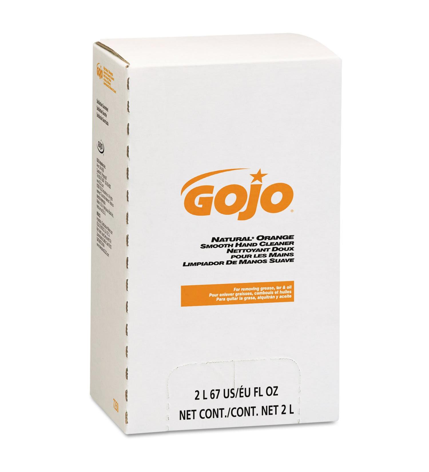 Gojo 7250 NATURAL ORANGE Smooth Lotion Hand Cleaner 2000 ml Bag-in-Box Refill 4/Carton - Buy Online on GoSupps.com