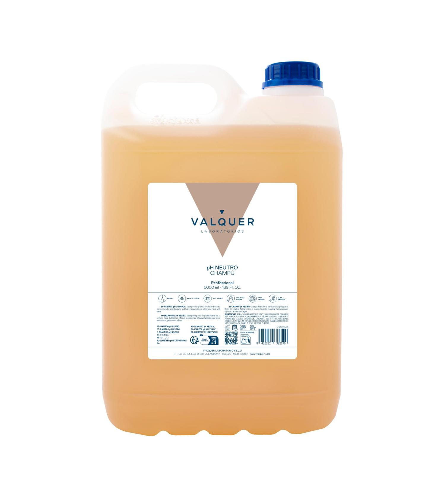 Valquer Profesional Shampoo Ph Neutral Revitalizing with Shine and Pro-Vitamin B5 for Hair Salon 5000 ml - Buy Online on GoSupps.com