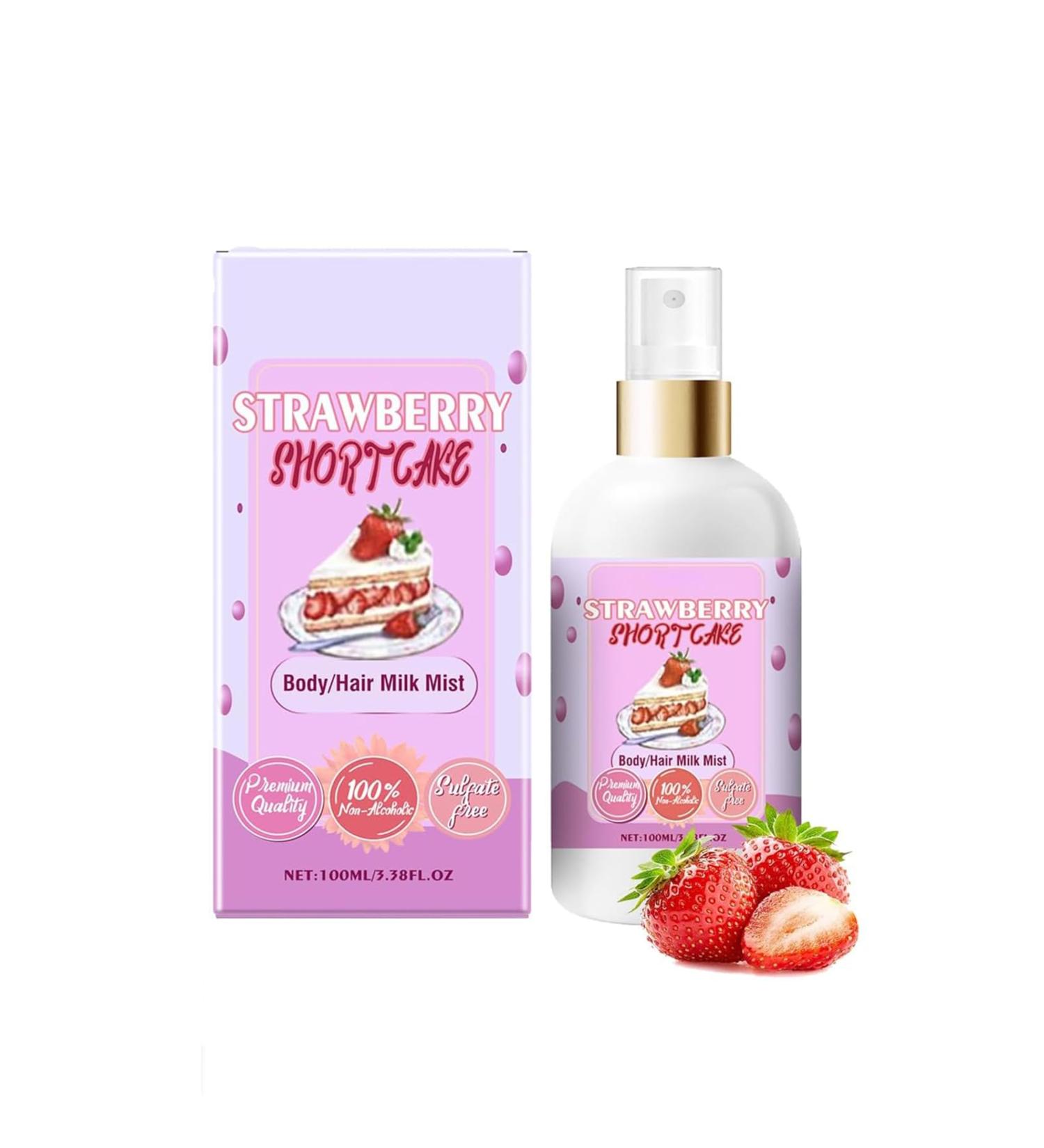 Vanilla Cream Puff Body/Hair Milk Mist Milky Mist Body Spray Vanilla Cream Puff Hair and Body Perfume Spray Vanilla Body Spray Long-lasting fragrance 3.38 Fl.Oz (Strawberry Cake) - Buy Online on GoSupps.com
