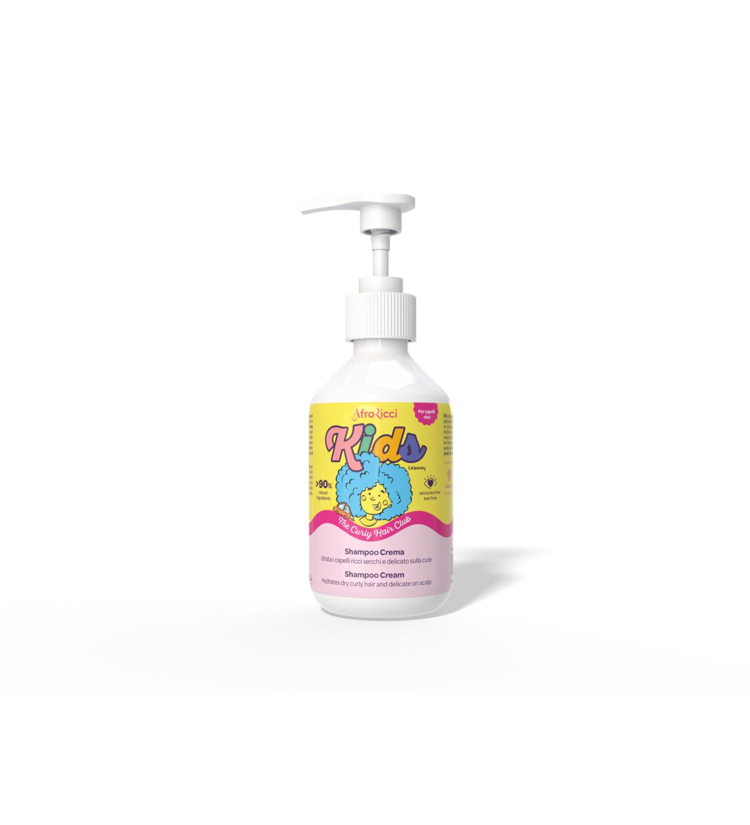 AfroRicci AfroRicci Kids Cream Shampoo 250ml moisturizes and hydrates dry and delicate hair and scalp shampoo cream with natural ingredients. Made in Italy