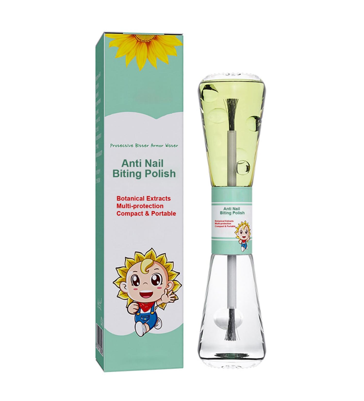 Anti Nail Biting Nail Polish - Nail Biting Prevention - Stop Nail Repair Nail Varnish - Discourages Nail Biting & Thumb Sucking For Children & Adults - Safe Natural Plant Extract - 10ml - Buy Online on GoSupps.com