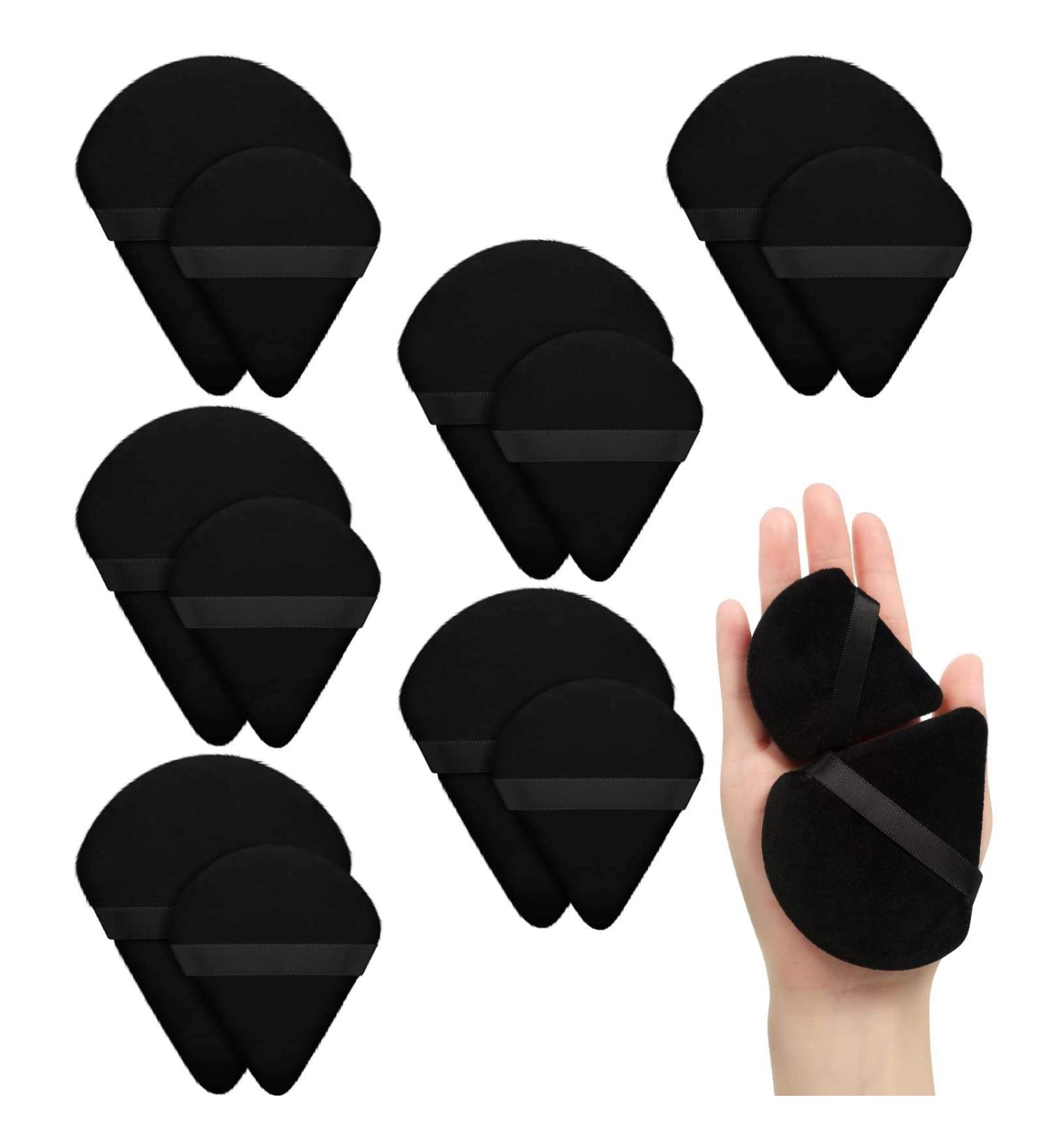 6 Pieces Triangle Powder Puff Set - Premium Black Makeup & Face Powder Puffs for Flawless Application - Buy Online on GoSupps.com