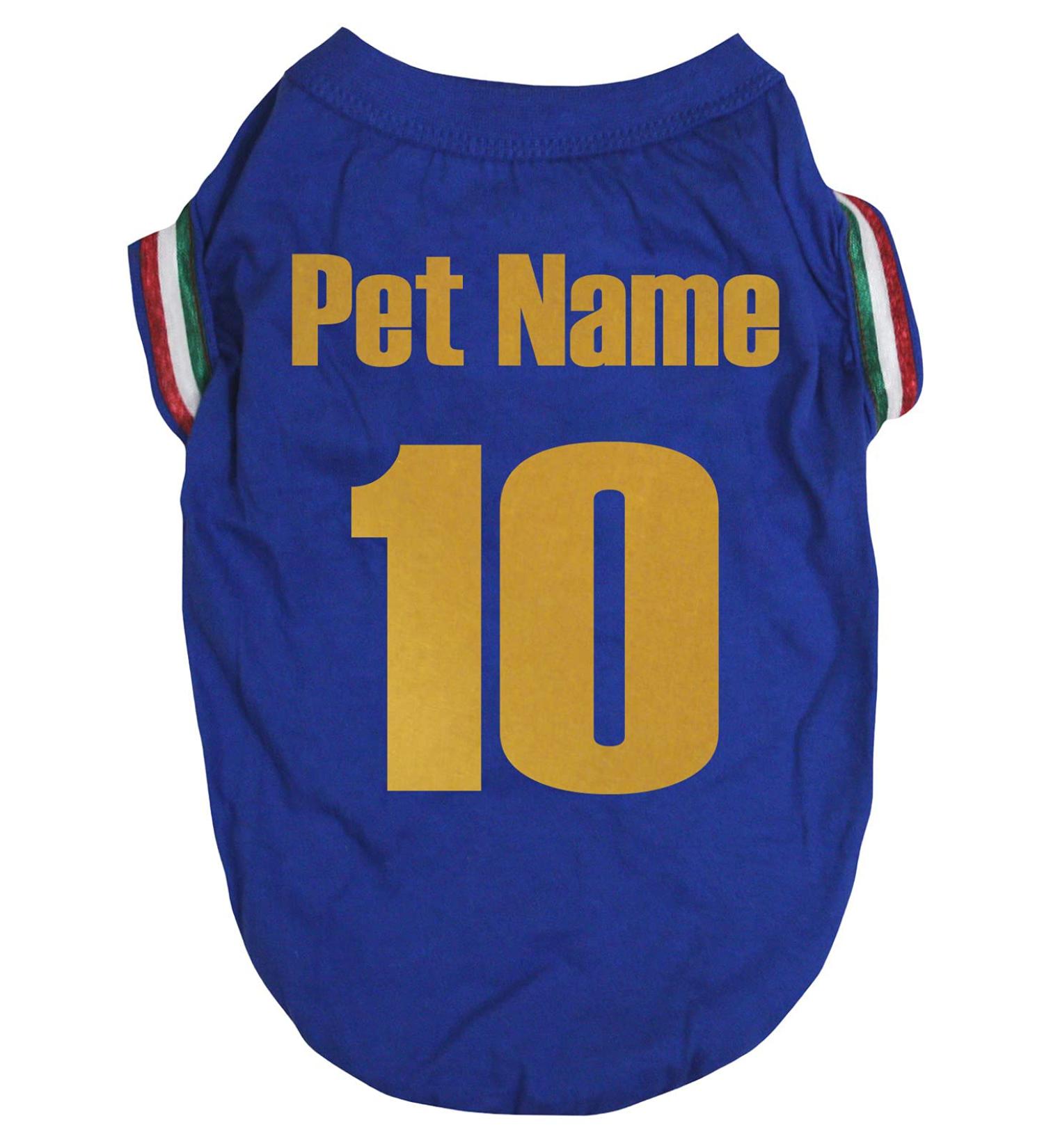 Petitebelle Customizable National Theme Dog Shirt (Italy-1 Size L) Italy-1 L