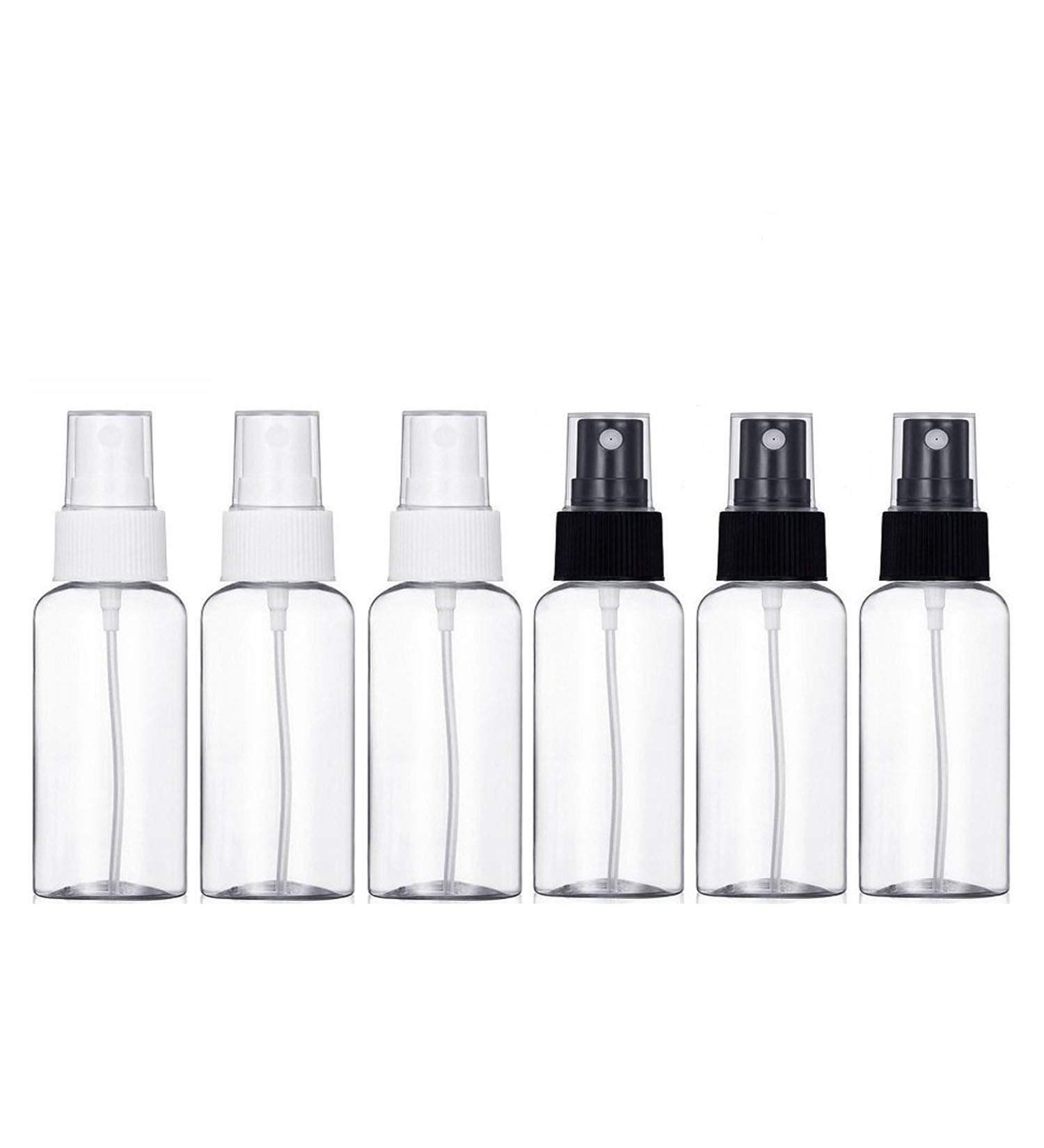 6Pcs 50ml Spray Bottle Empty Plastic Fine Mist Travel Atomiser Set with 2 Funnels - Clear Refillable & Reusable Travel Size Bottle Toiletries Liquid Containers for Cosmetic Make-up by JamHooDirect - Buy Online on GoSupps.com