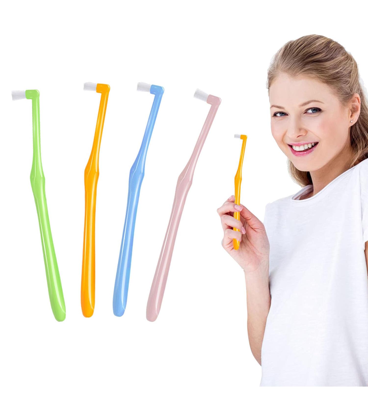 4-Piece Stain Remover Set for Orthodontic Care | Tuft Toothbrush & Soft Tissue Brush - Deep Cleaning for Braces & Bridges - Buy Online on GoSupps.com