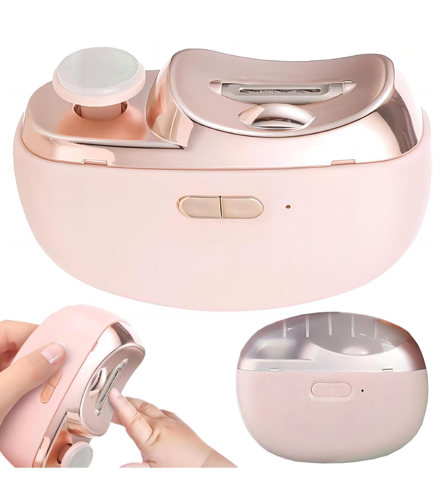 AUVStar 2-in-1 Electric Nail Clipper & Nail File - Automatic Red Nail Trimmer for Perfect Grooming - Buy Online on GoSupps.com