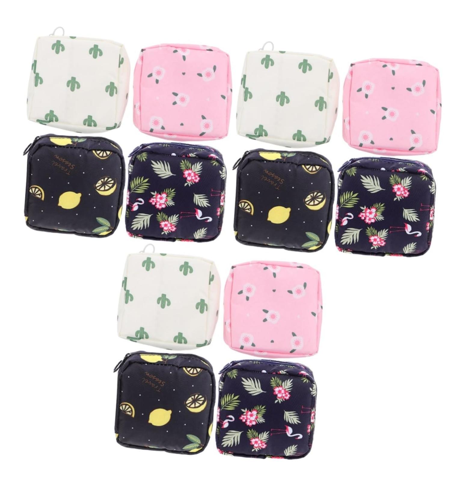 Healeved 12 STK Women's Menstrual Storage Bags | Period Pocket Wallets & Coin Pouches | Oxford Fabric Female Essentials - Buy Online on GoSupps.com