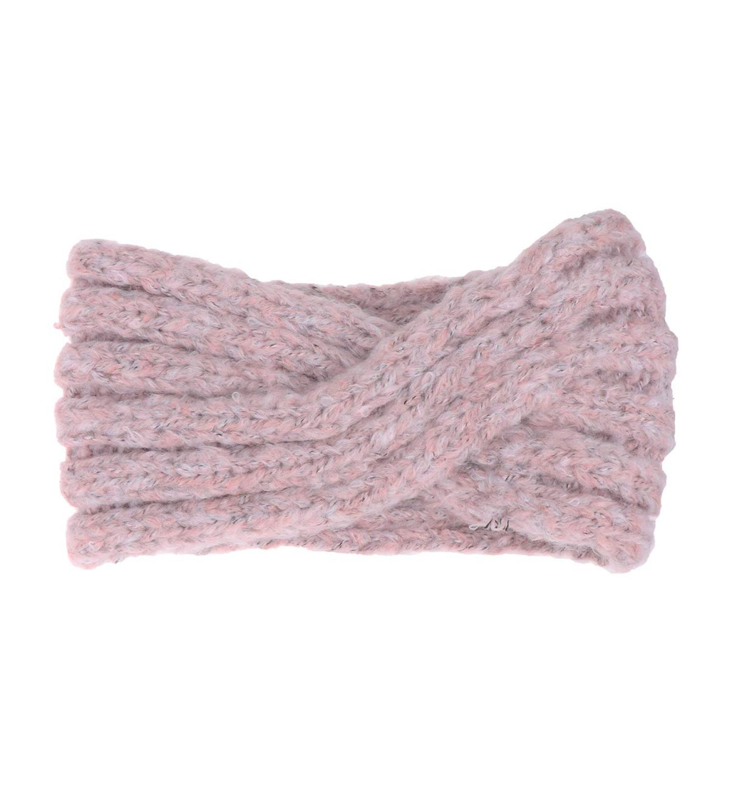 Lurrose Knitting Hair Band Woolen Crossed Headband Wide Rim Headwrap Twist Winter Headwear for Women Girls Pink - Buy Online on GoSupps.com