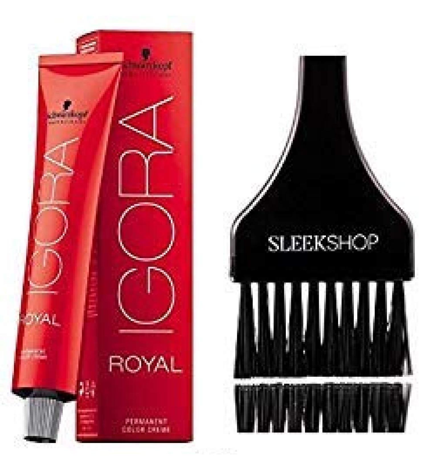 Schwarzkopf Professional Igora Royal Permanent Hair Color (with Sleek Tint Brush) (9.5-22 Pale Blue)