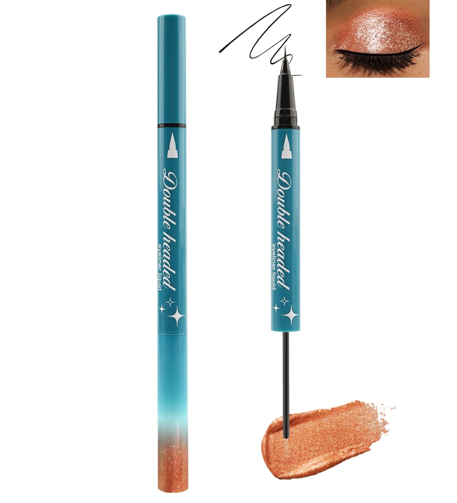  Lestpola 2 in 1 Eyeliner Glitter Eyeliner Waterproof Eye Liner Eyeliner Metallic Multireflex Finish High Pigmentation Colour Intense Shimmer Liquid Smudge-Proof Eyeliner - Buy Online on GoSupps.com