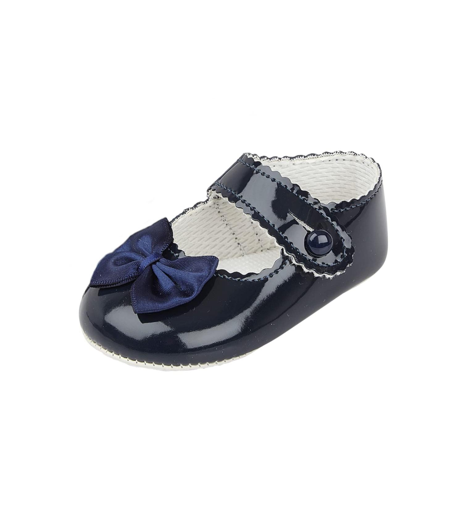 Early Days Baypods Baby Shoes for Girls | Soft Soled Pre Walker Shoes | Made in England | Navy Patent | 2 UK Child - Buy Online on GoSupps.com