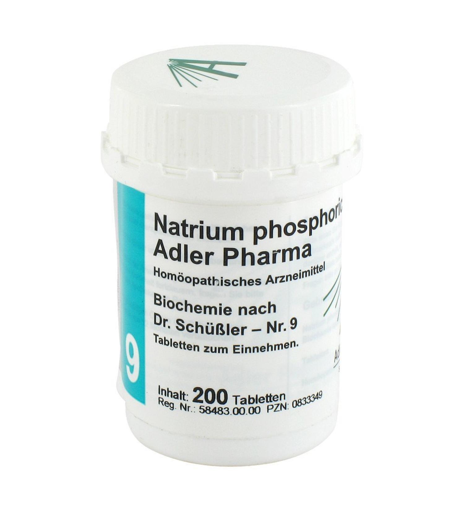 BIOCHEMIE Adler 9 Natrium phosphoricum D 6 Tabl. 200 Pcs