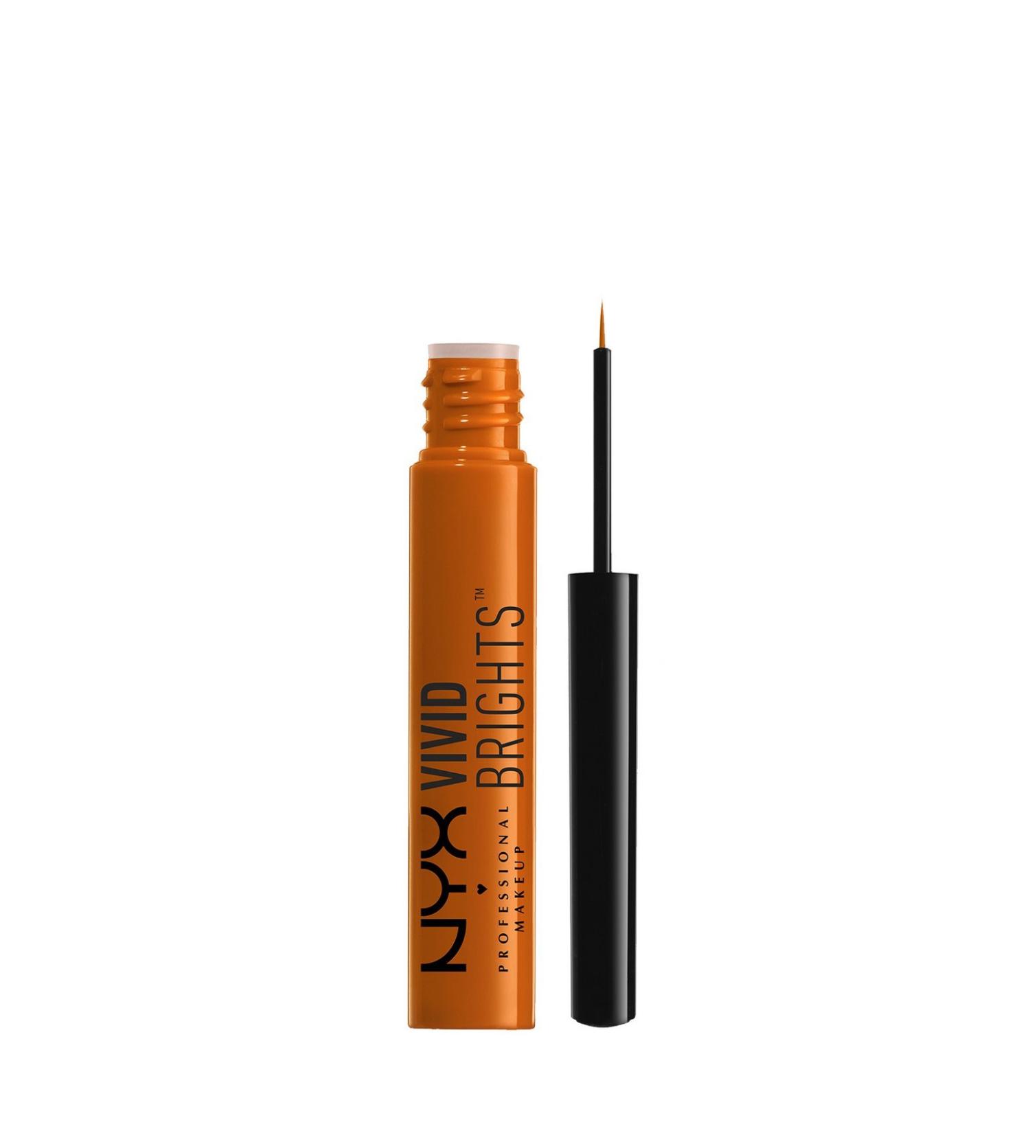 NYX Vivid Brights Liquid Eyeliner in Vivid Delight - Muted Orange | Long Lasting Formula - Buy Online on GoSupps.com