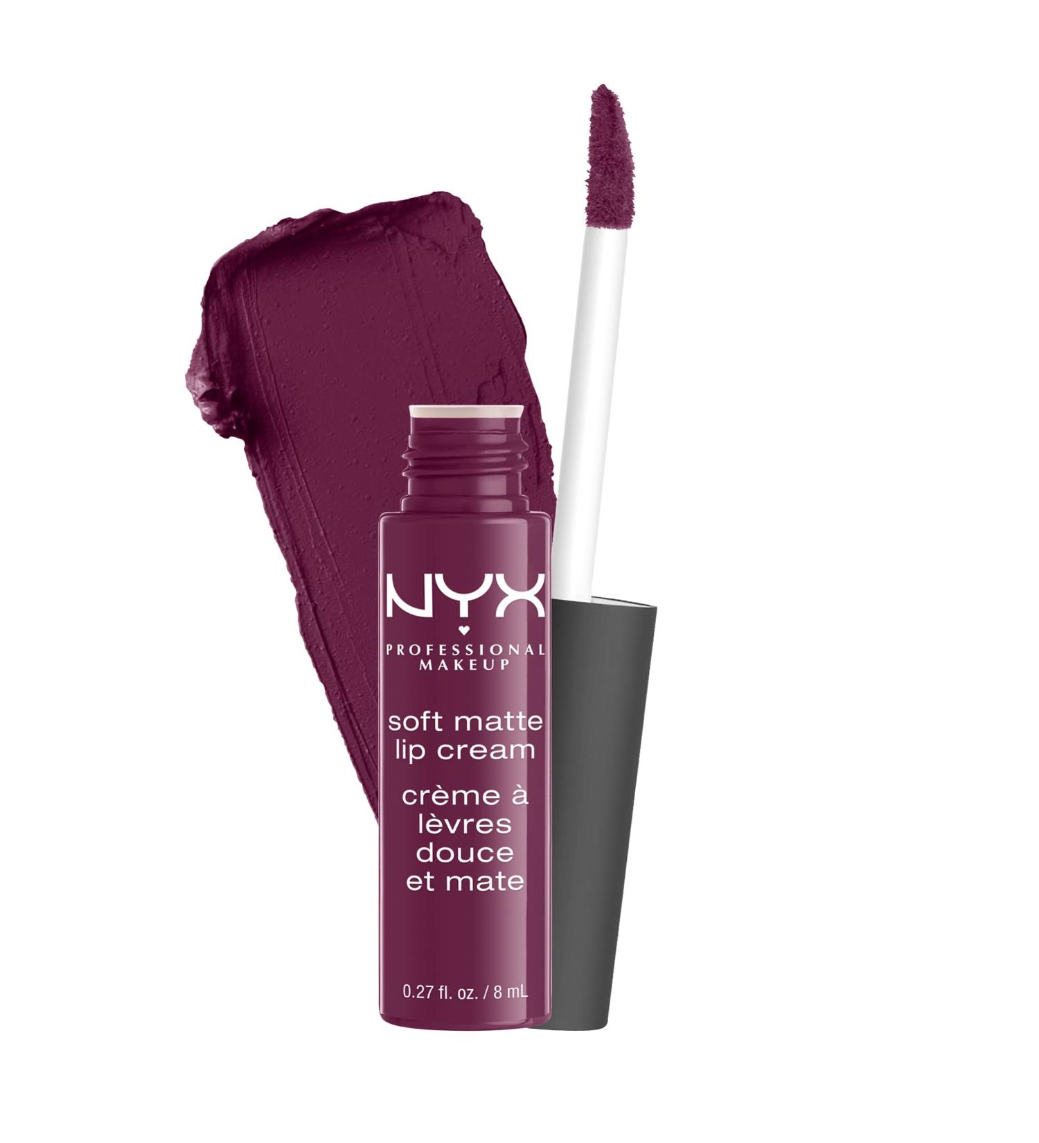 NYX Soft Matte Lip Cream in Transylvania - Deep Violet Liquid Lipstick - Buy Online on GoSupps.com