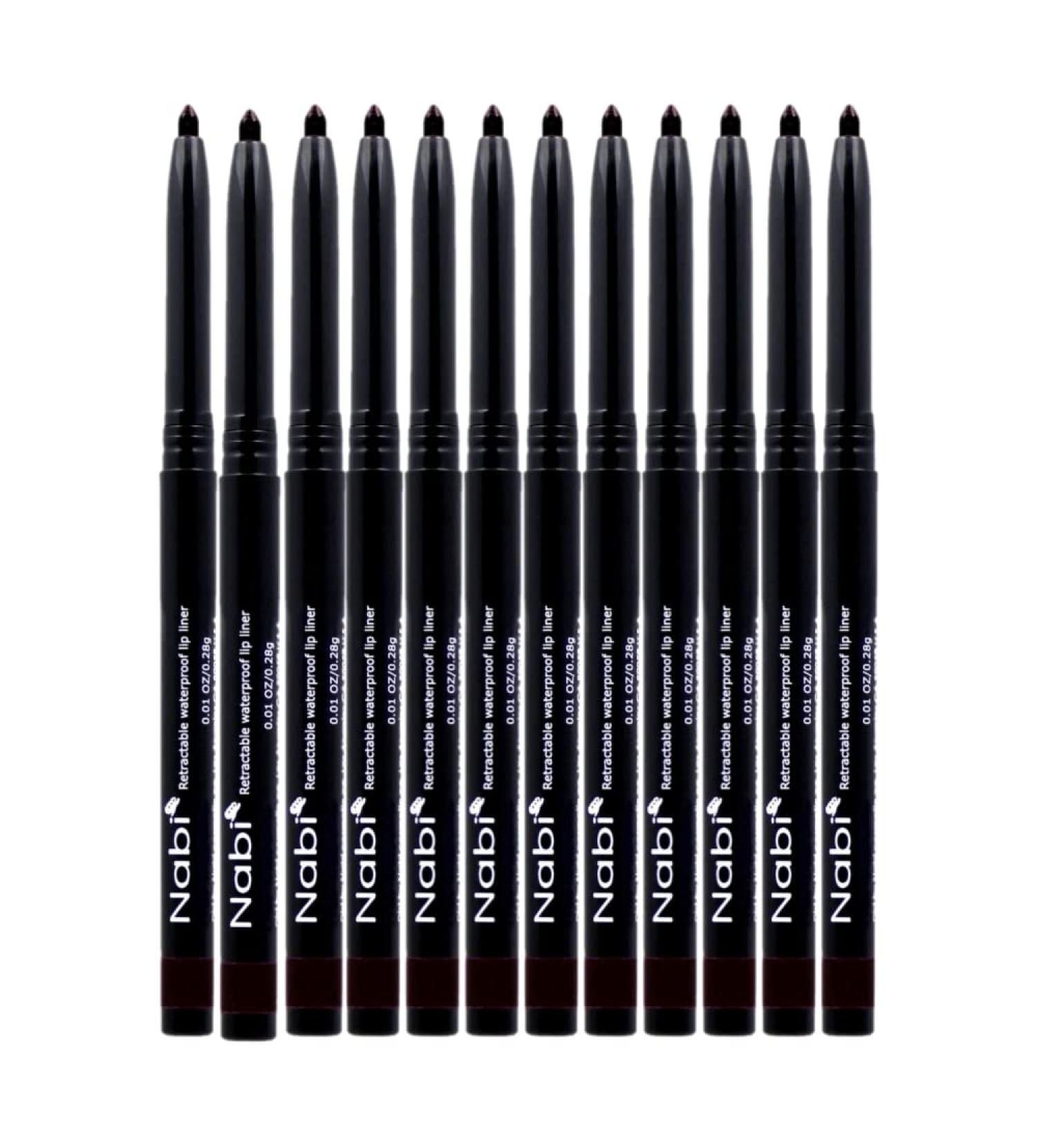 Nabi Retractable Waterproof Eyeliner Pencil (12pcs) - Long Lasting Fade Resistant Formula in Black - Quick Makeup Remover - Buy Online on GoSupps.com