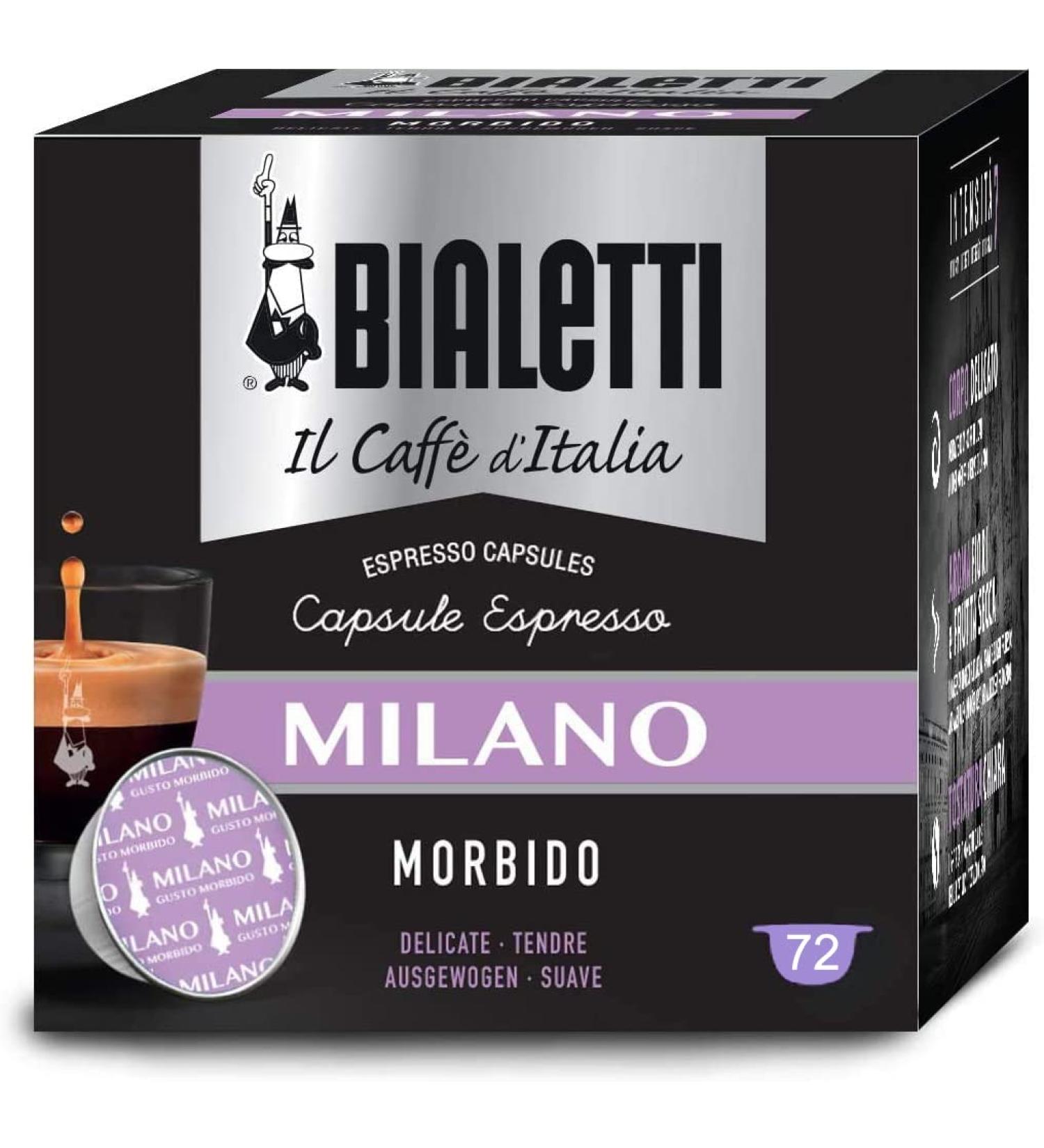 Bialetti Milano Gusto Delicato Mokespresso 72 Capsules originales