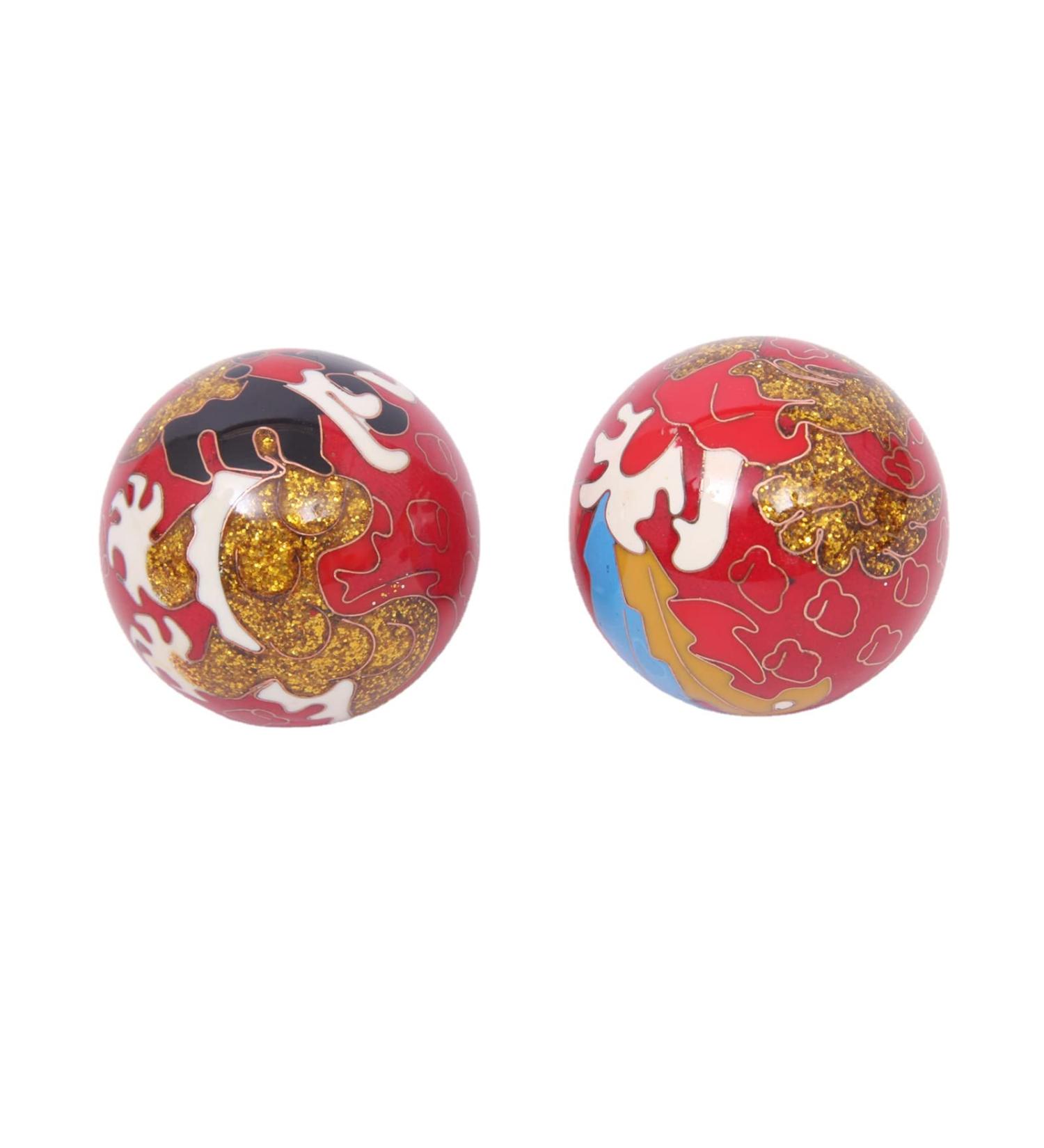 Buy 1.97 Cloisonne Baoding Balls for Hand Exercise & Stress Relief - International Shipping Available - Buy Online on GoSupps.com