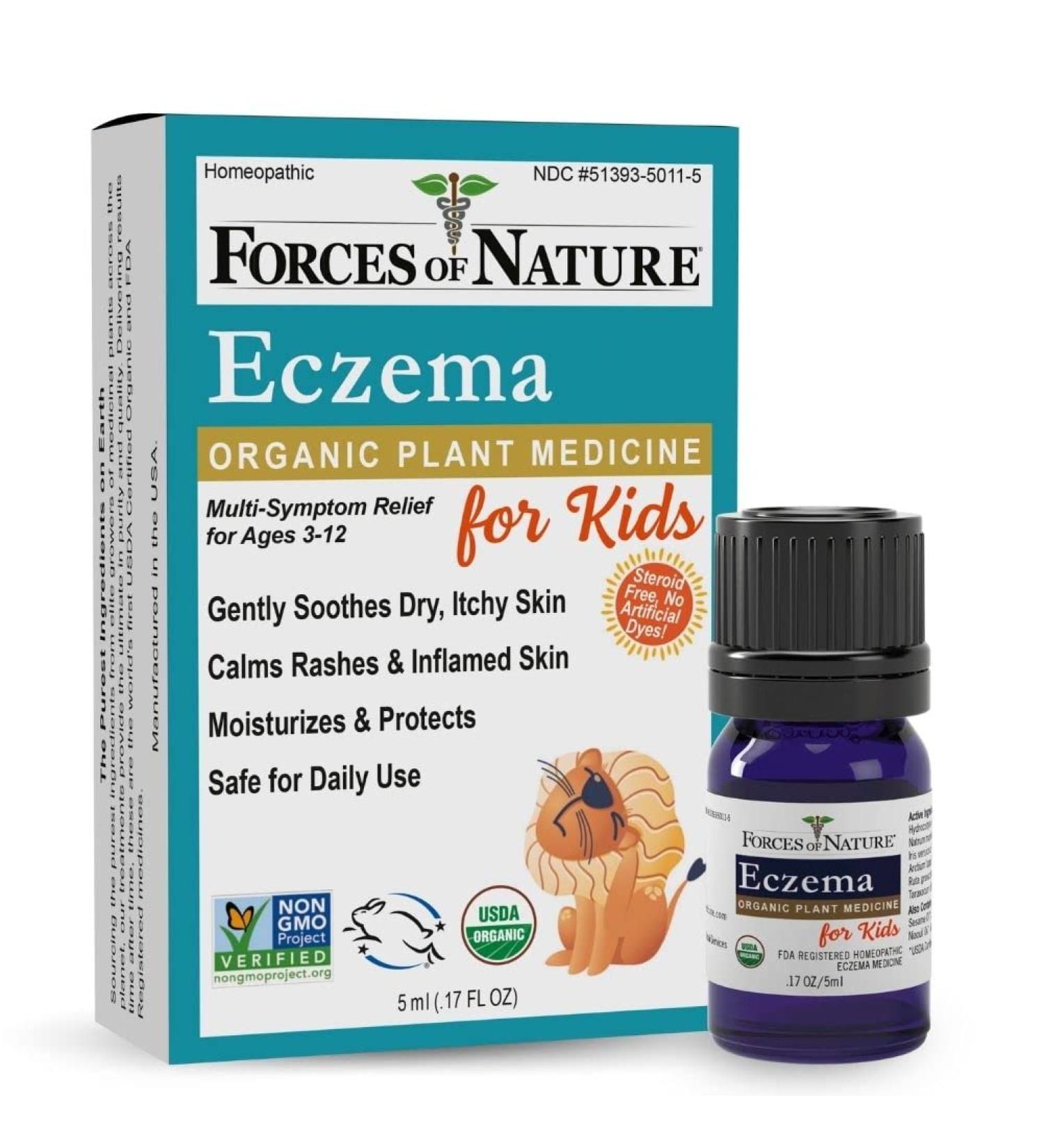 Forces of Nature Kids Eczema Relief Organic (5ml) - Natural Children's Remedy for Skin Irritations & Itching - Buy Online on GoSupps.com