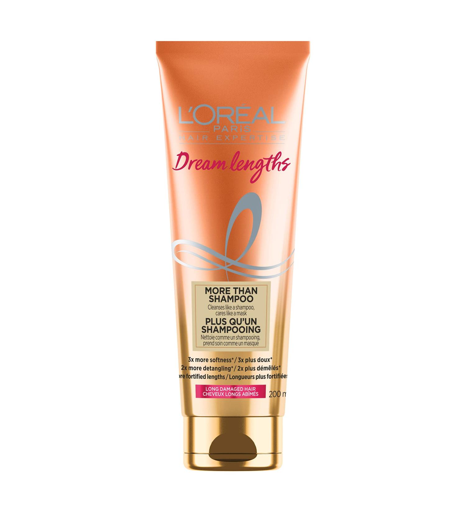 L'Oreal Paris Dream Lengths More Than Shampoo For Long Damaged Hair More Detangled Hair and Fortified Lengths 200ml 225 gram Treatment - Buy Online on GoSupps.com