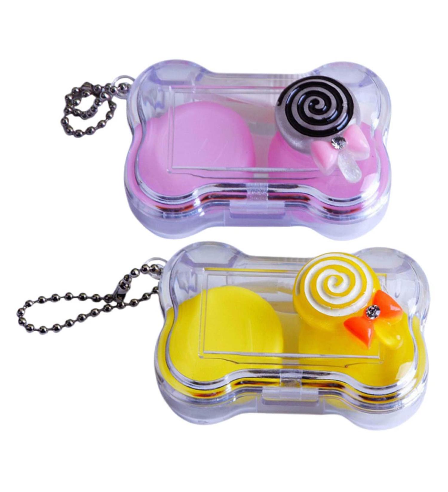 Solustrie Contact Lens Container with Makeup Mirror - Portable Lens Holder for Outdoor Use | Travel-Friendly Plastic Case - Buy Online on GoSupps.com