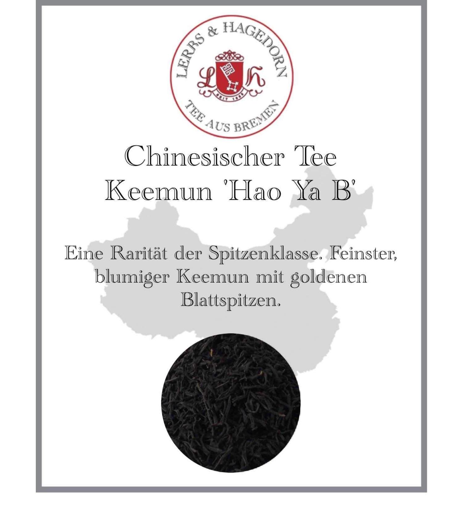  Lerbs & Hagedorn Black-Line Keemun Hao Ya B 250 g - Buy Online on GoSupps.com