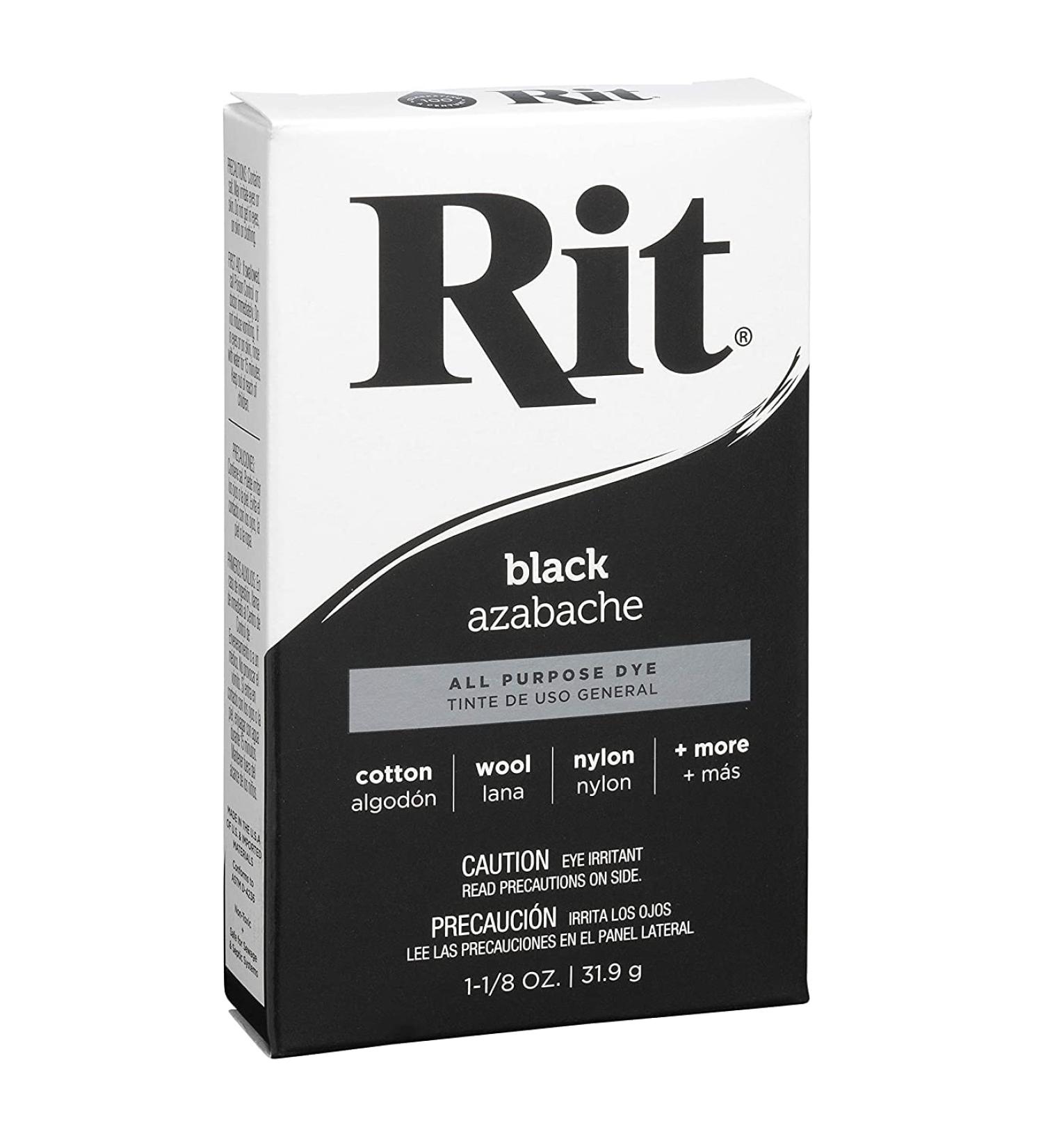 Rit Black Purpose Powder Dye 1-1/8 oz - Professional Quality Dye for Fabric & Crafts - Buy Online on GoSupps.com