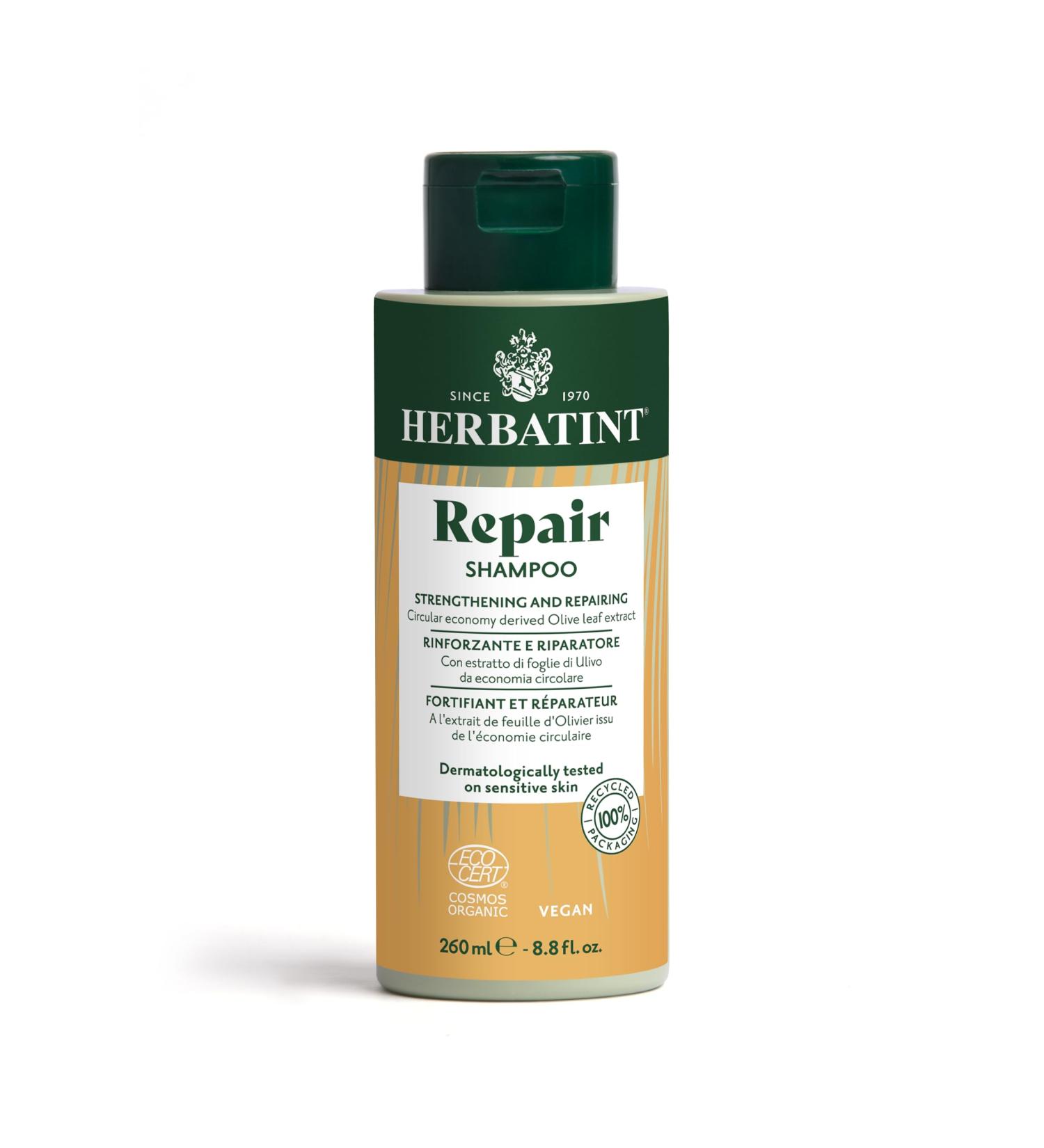  Herbatint Herbatint Repair and Strengthening Shampoo 260 ml | Organic Shampoo for Stressed and Damaged Hair | 98% Natural Ingredients with Olive Moringa Aloe Vera and Betaine  - Buy Online on GoSupps.com