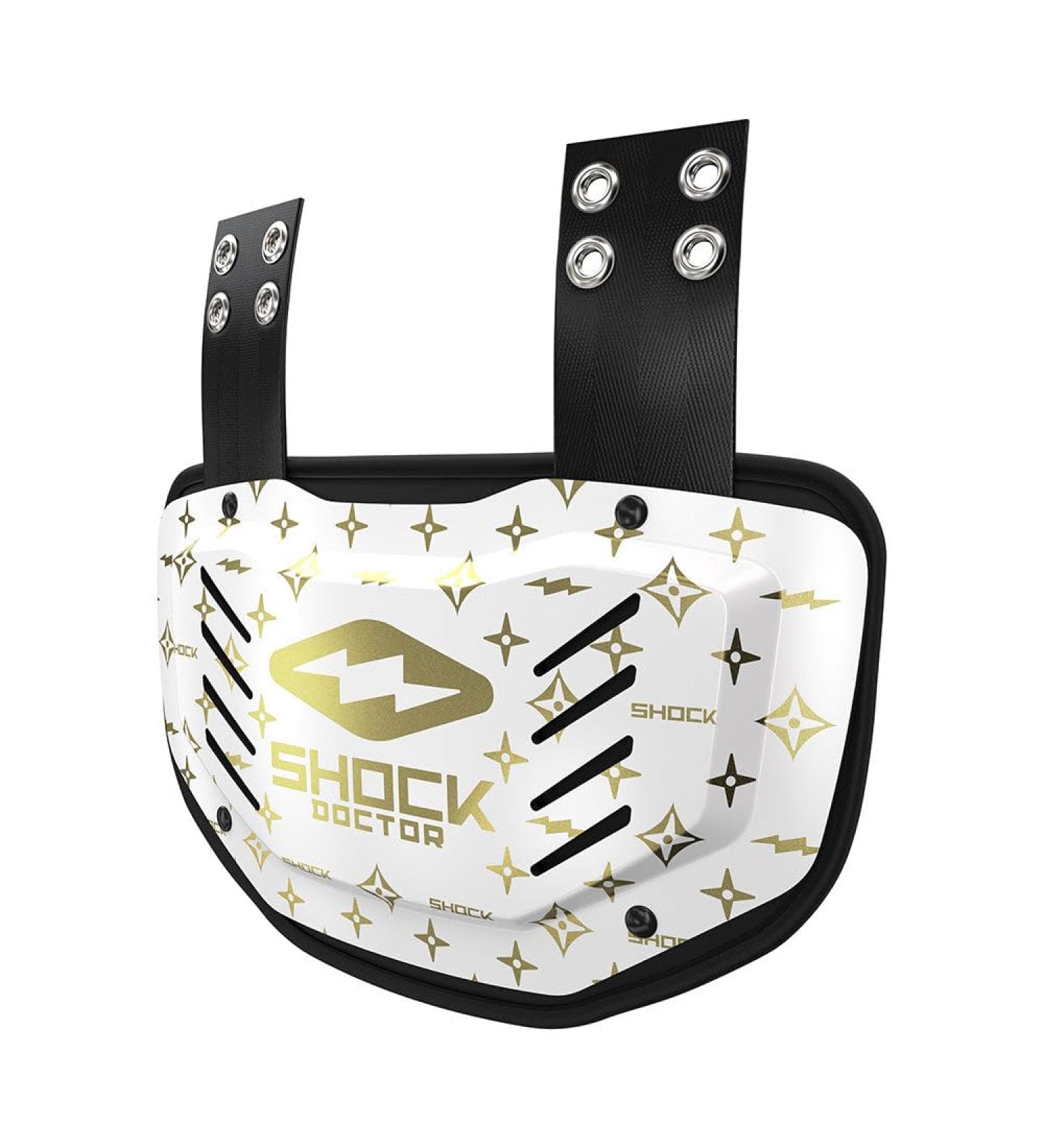 Shock Doctor SD30910-90071-OSFA Showtime Back Plate White/Gold Lux OSFA