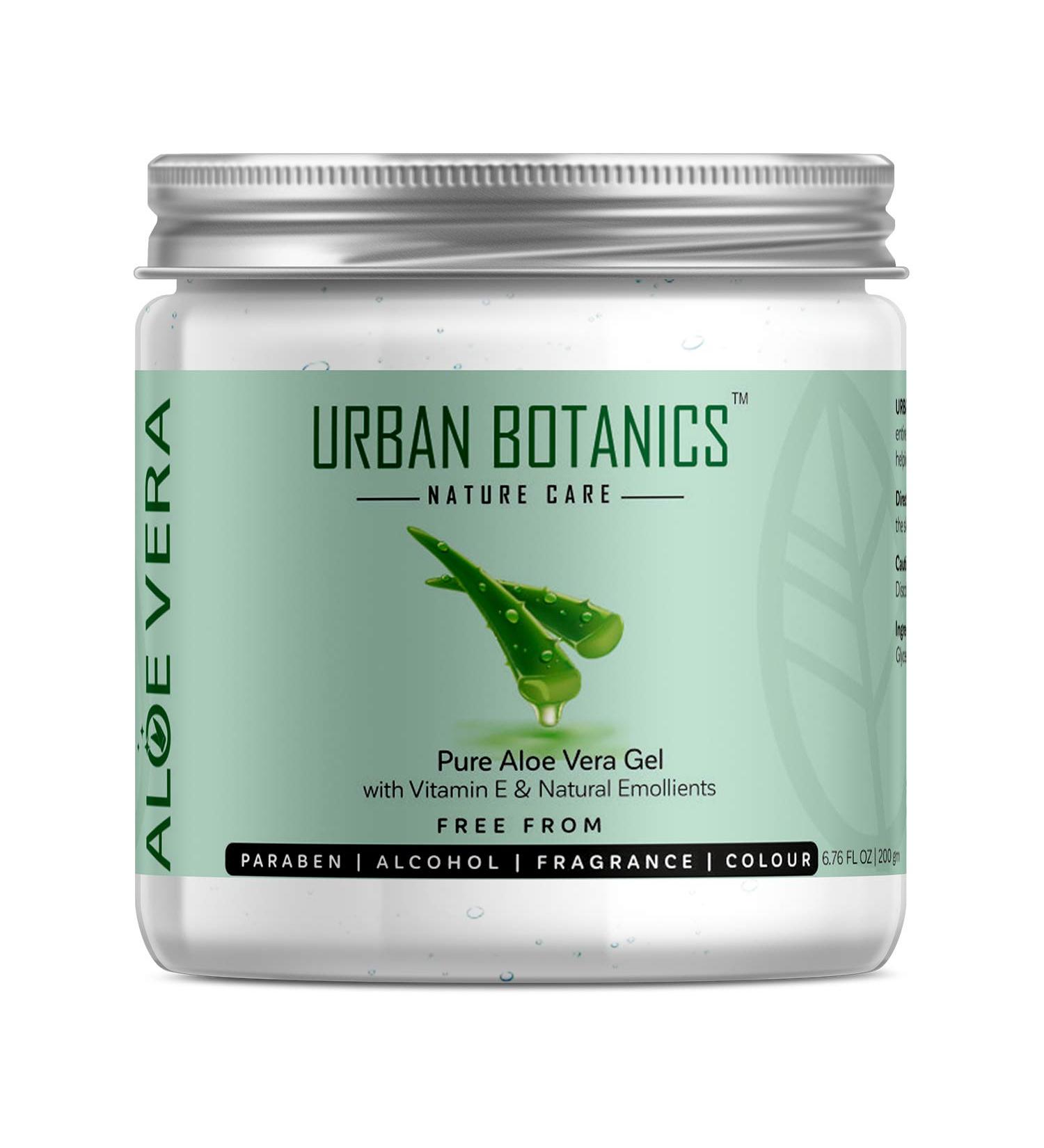 Buy UrbanBotanics Pure Aloe Vera Skin & Hair Gel with Vitamin E Paraben Free 200g | International Shipping Available - Buy Online on GoSupps.com