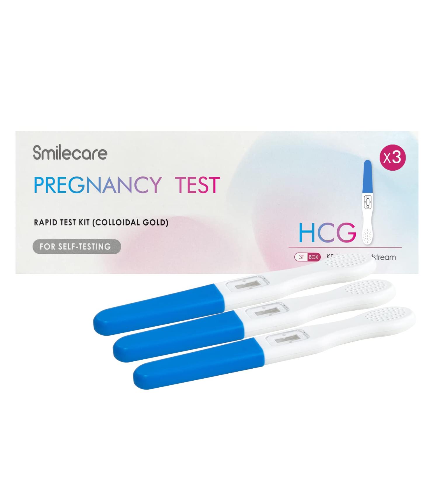 Smilecare 3 X Pregnancy Test Kit - Individually Sealed for Early Home Pregnancy Detection - Ships Internationally - Buy Online on GoSupps.com