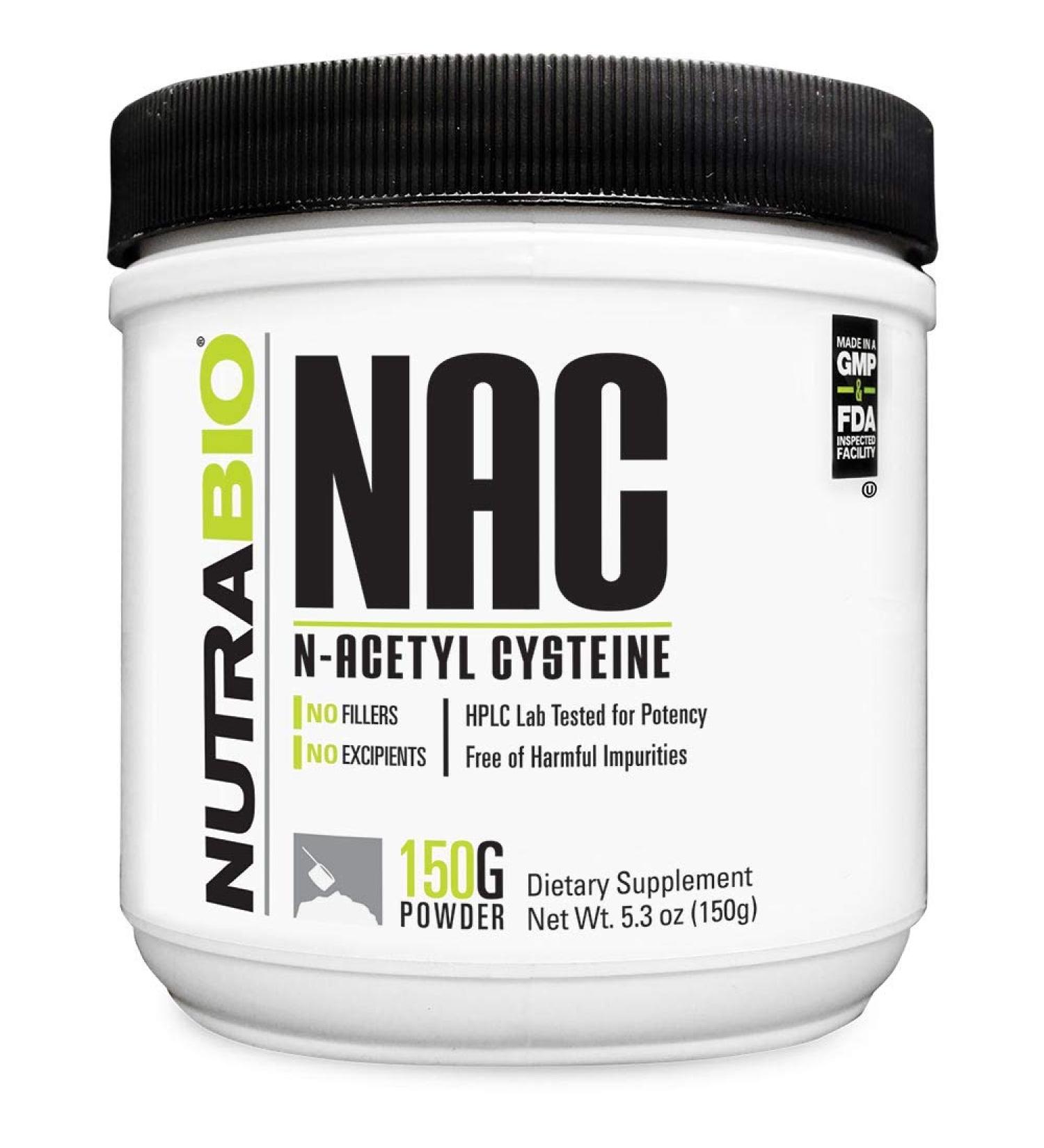 NutraBio N-Acetyl Cysteine Supplement (NAC) - 150 Grams Powder 600mg Serving - Powerful Anti-Oxidant - Immune Support - No Fillers - Non-GMO - Gluten Free