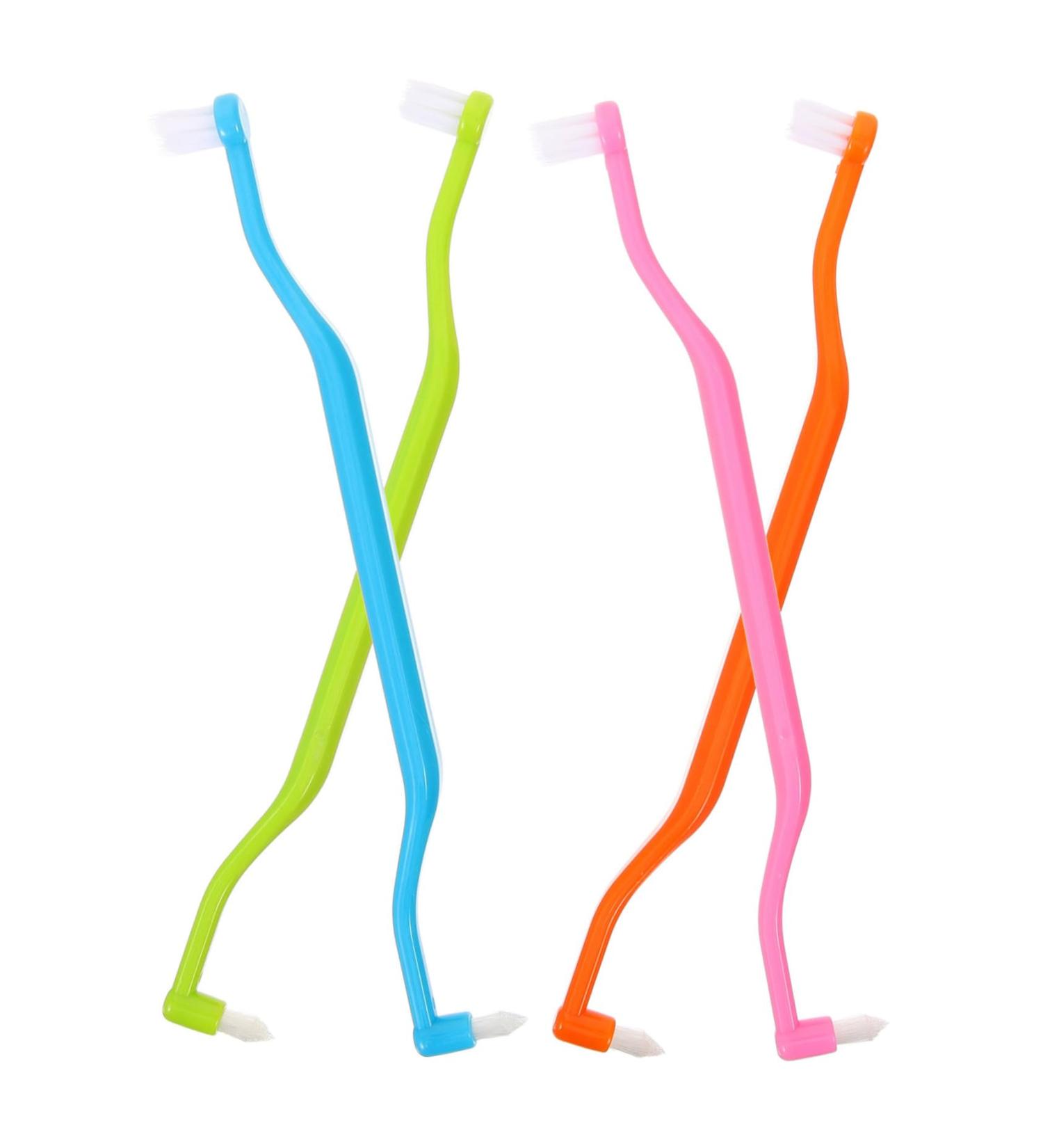 Ultechnovo Double Head Toothbrush Set - 4 Portable Toothbrushes for Braces | Gap Brush & Travel Accessories - Buy Online on GoSupps.com