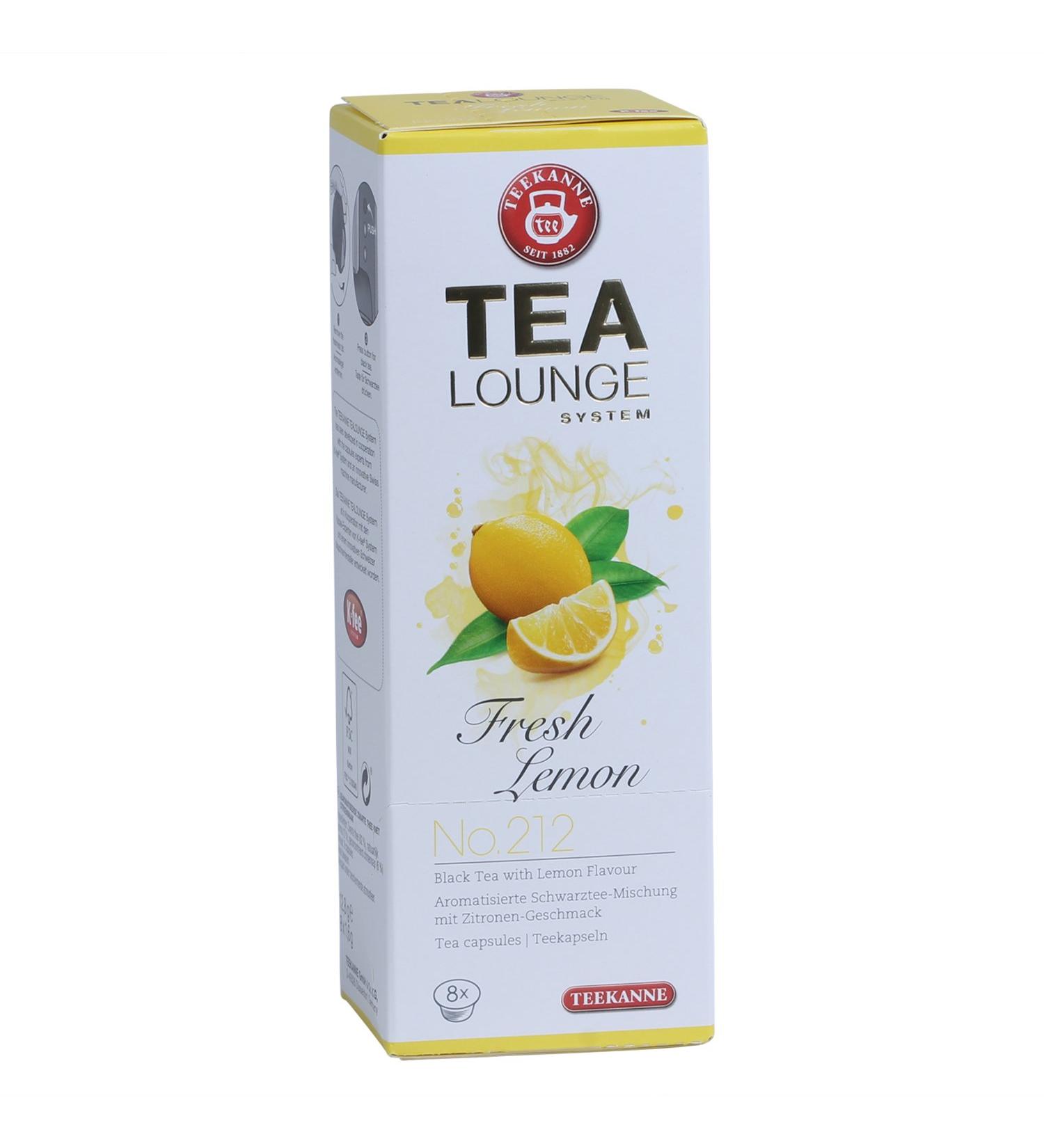 Tealounge Tealounge Teapot Fresh Lemon No. 212 8 Black Tea Capsules