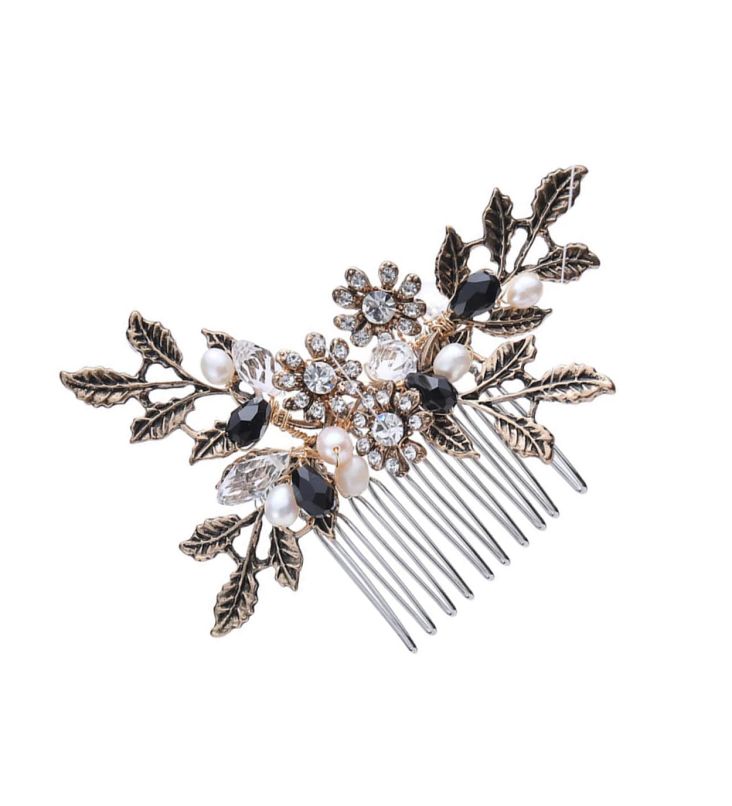 Housoutil 1pc Metal Hair Comb Hair Comb Hair Comb Retro Hair Comb Pearl Hair Comb Alloy Comb Pearl Comb Bridal Hair Comb Pearl Headpiece Tiara S870 Hand Made Wedding Accessories - Buy Online on GoSupps.com