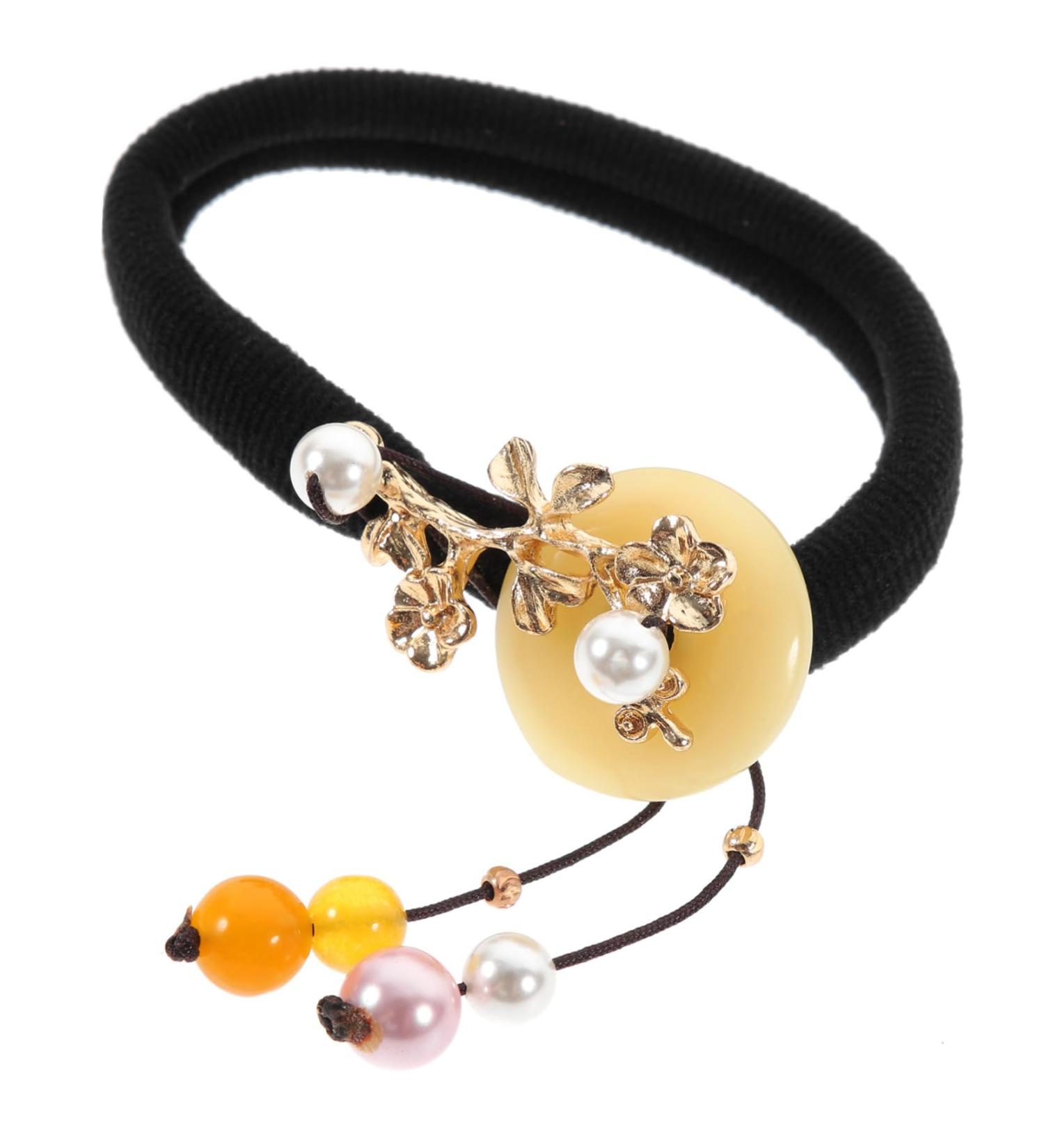 minkissy 1pc Hair Accessories Hair Rope Hair Tie Rustic Hair Rope Scrunchie Crystal Beads Hair Ring Metal Floral Hair Ring Agate Ponytail Holder Jewelry Hair Circle Vintage Copper Etc. Bun - Buy Online on GoSupps.com